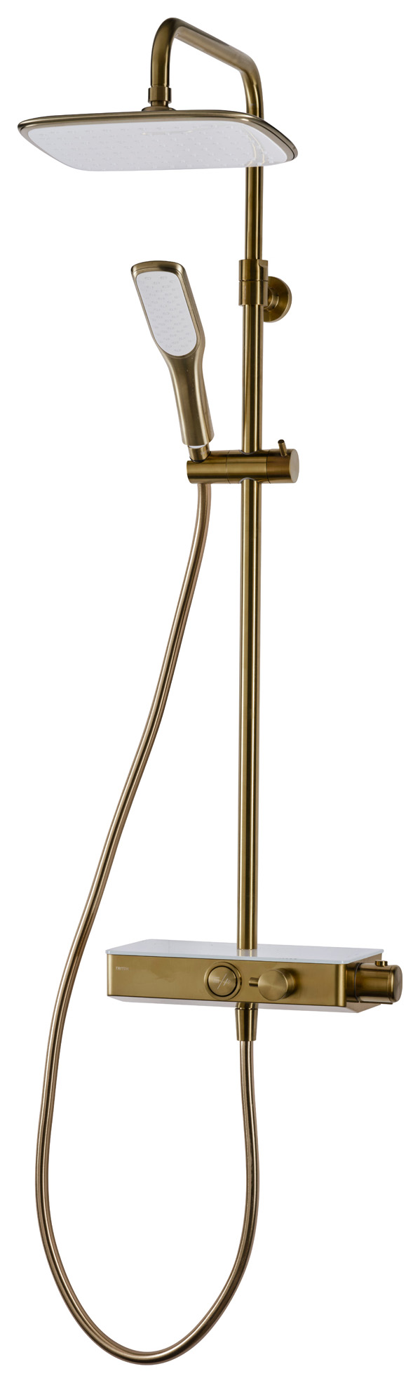 Triton Push Button Mixer Shower - Brushed Brass