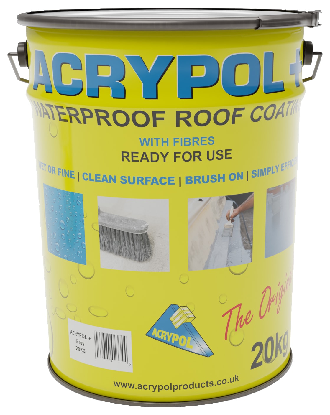Acrypol+ Grey Waterproof Roof Coating - 20kg