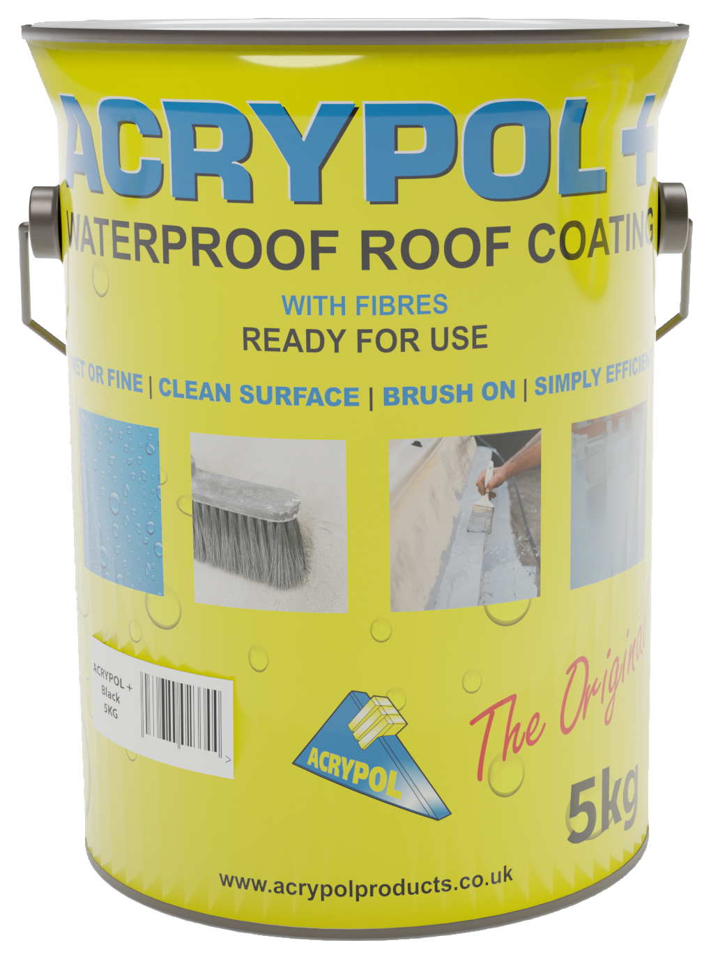 Image of Acrypol+ Black Waterproof Coating - 5kg