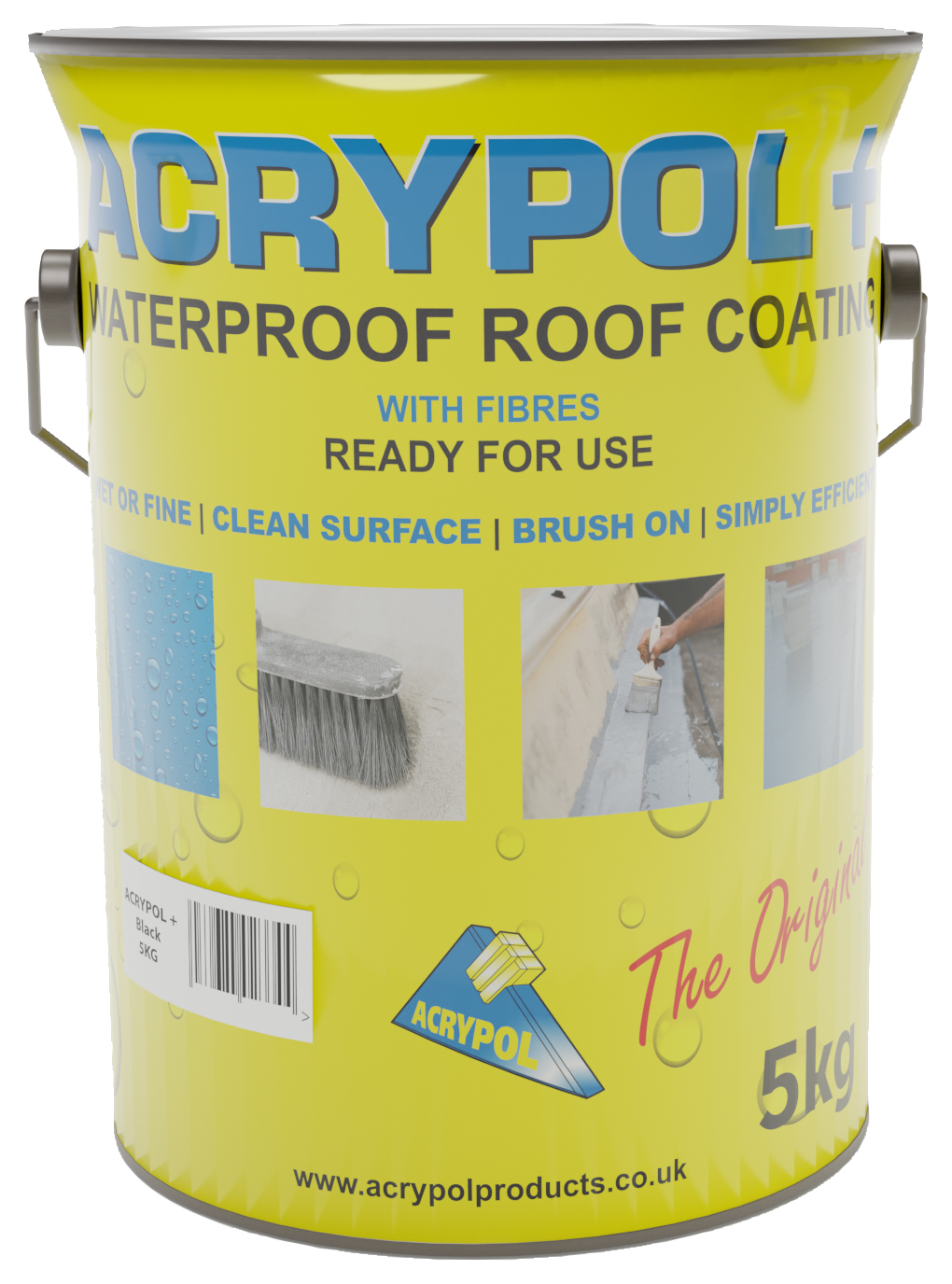 Acrypol+ Black Waterproof Coating - 5kg