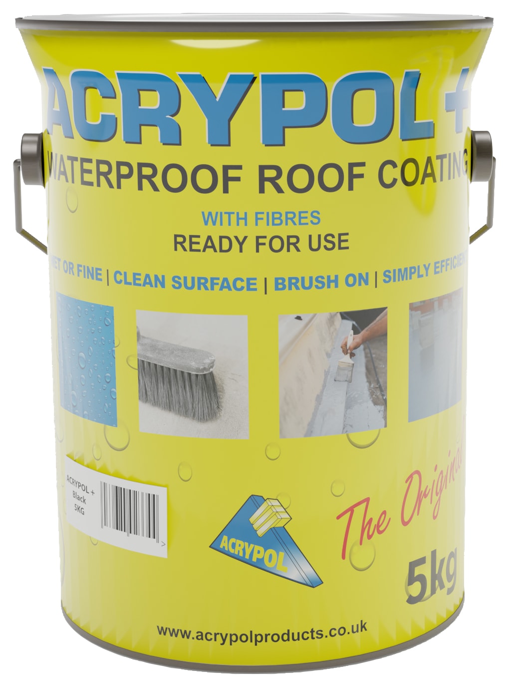 Acrypol+ Black Waterproof Roof Coating - 5kg