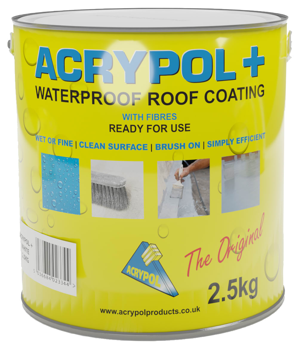 Acrypol+ White Waterproof Roof Coating - 2.5kg