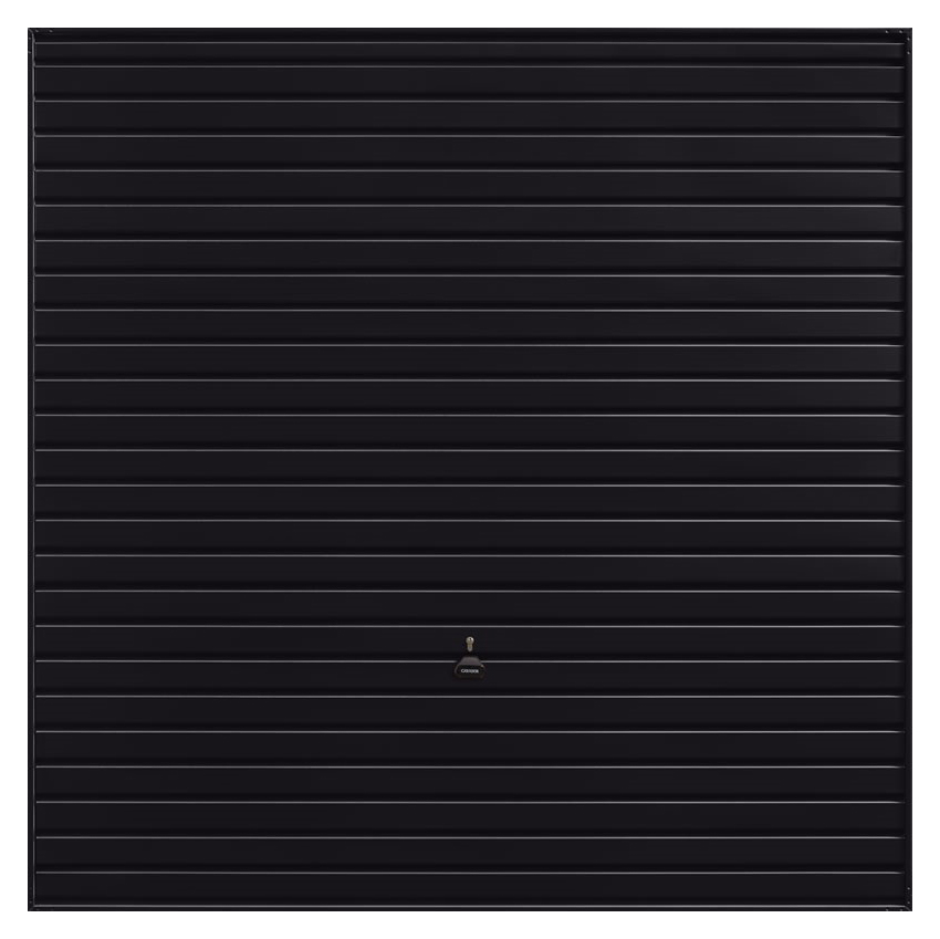 Image of Garador Horizon Black Frameless Retractable Garage Door - 2134 x 1981mm