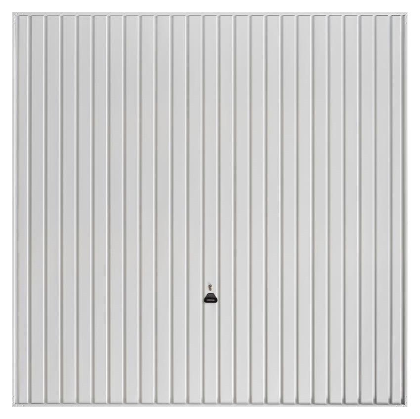 Garador Carlton Vertical Frameless Canopy Garage Door - White - 2134mm