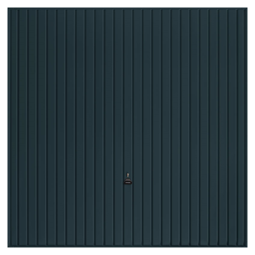 Image of Garador Carlton Vertical Anthracite Grey Framed Retractable Garage Door - 2439 x 2136mm