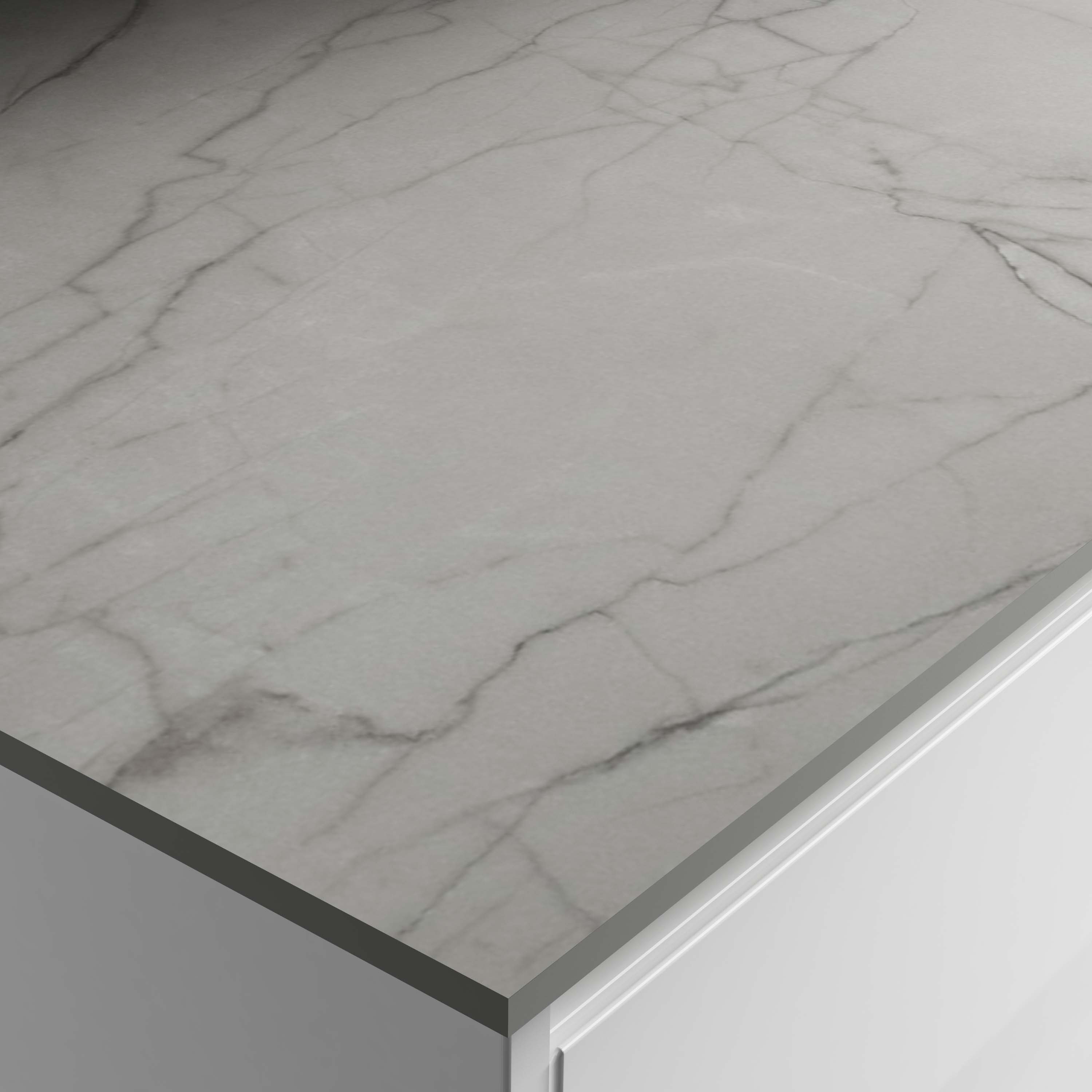 Image of Dark Grey Marble Compact Breakfast Bar - 3050 x 900 x 12mm