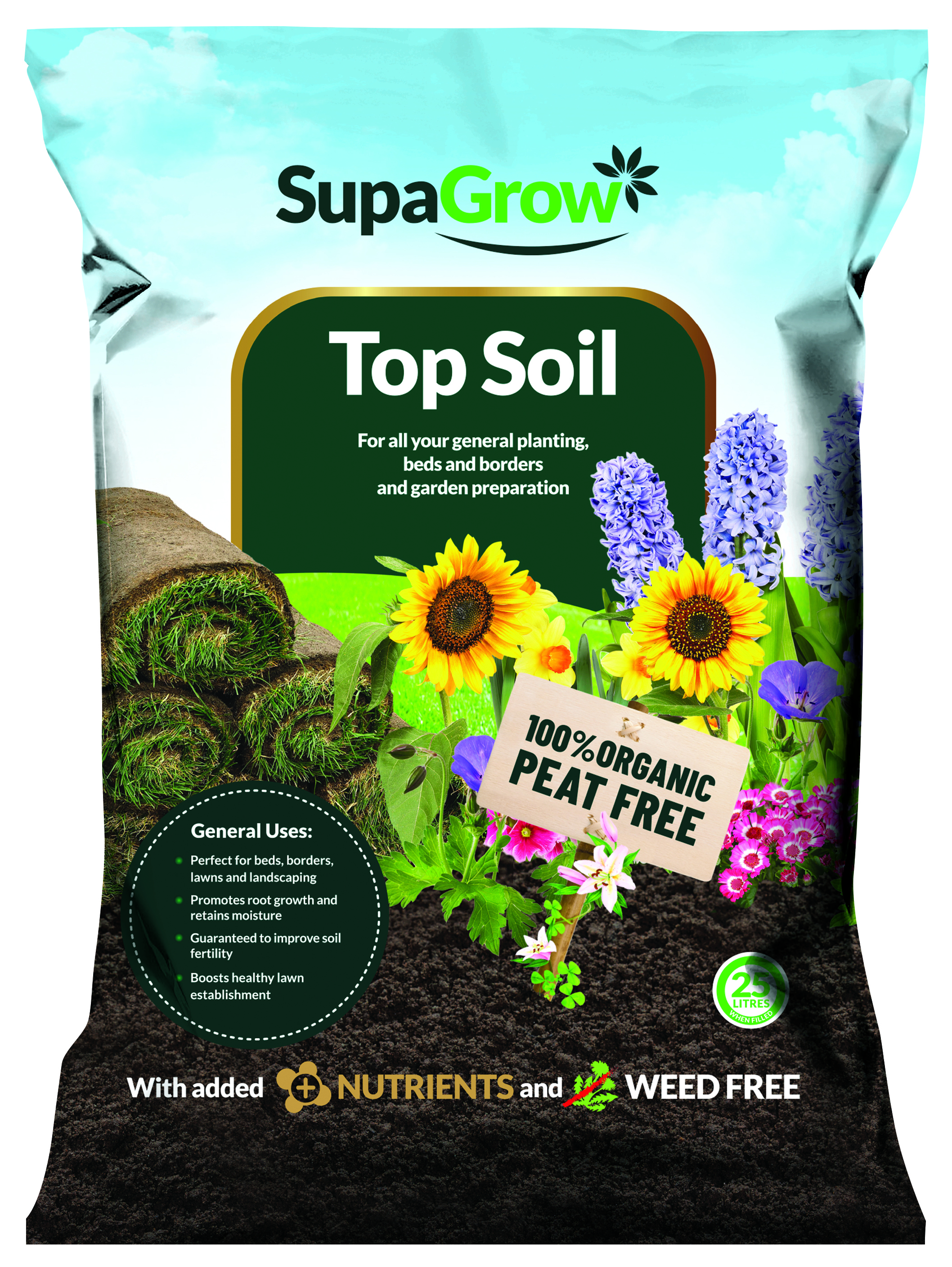 Image of SupaGrow Premium Blended Topsoil - 25L