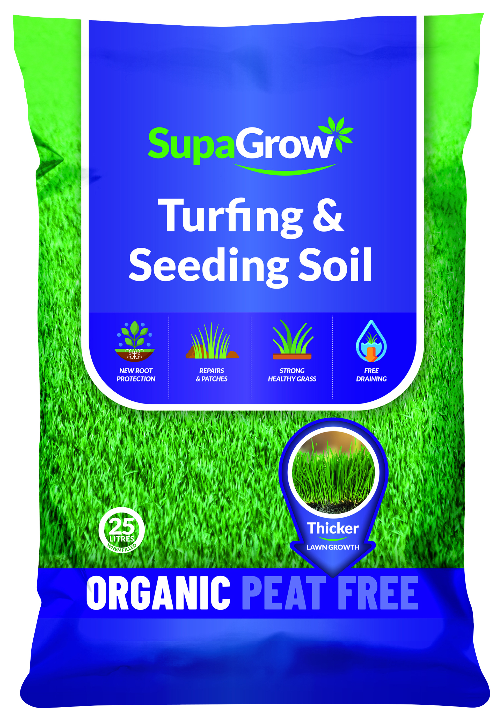 SupaGrow Turfing and Seeding Soil - 25L