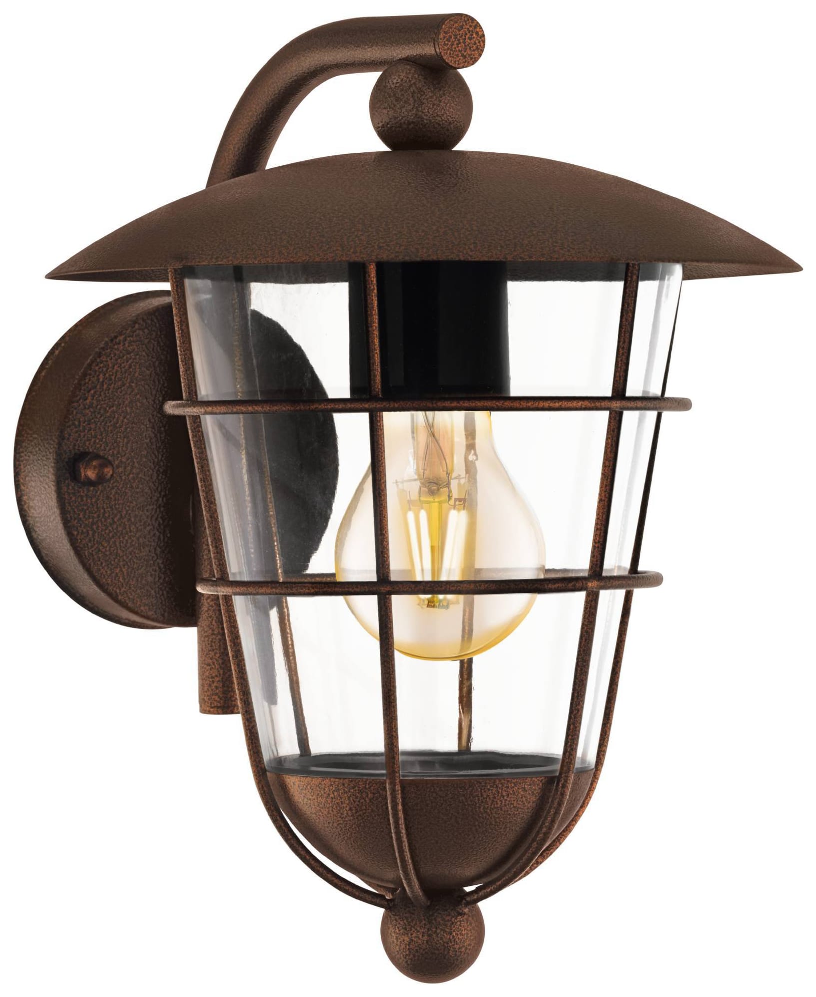 Eglo Pulfero Outdoor Brown Downwards Wall Light Wickes.co.uk
