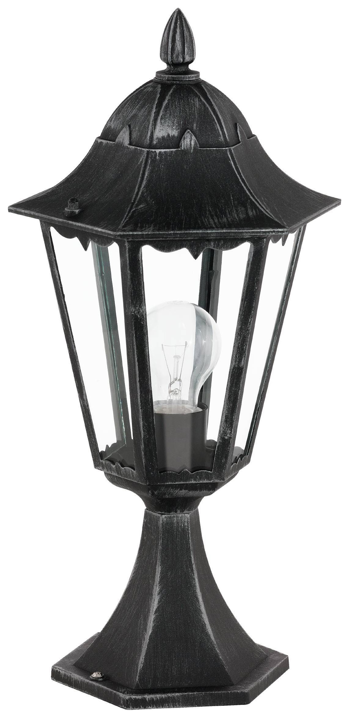 Eglo Navedo Outdoor Black Pedestal Light