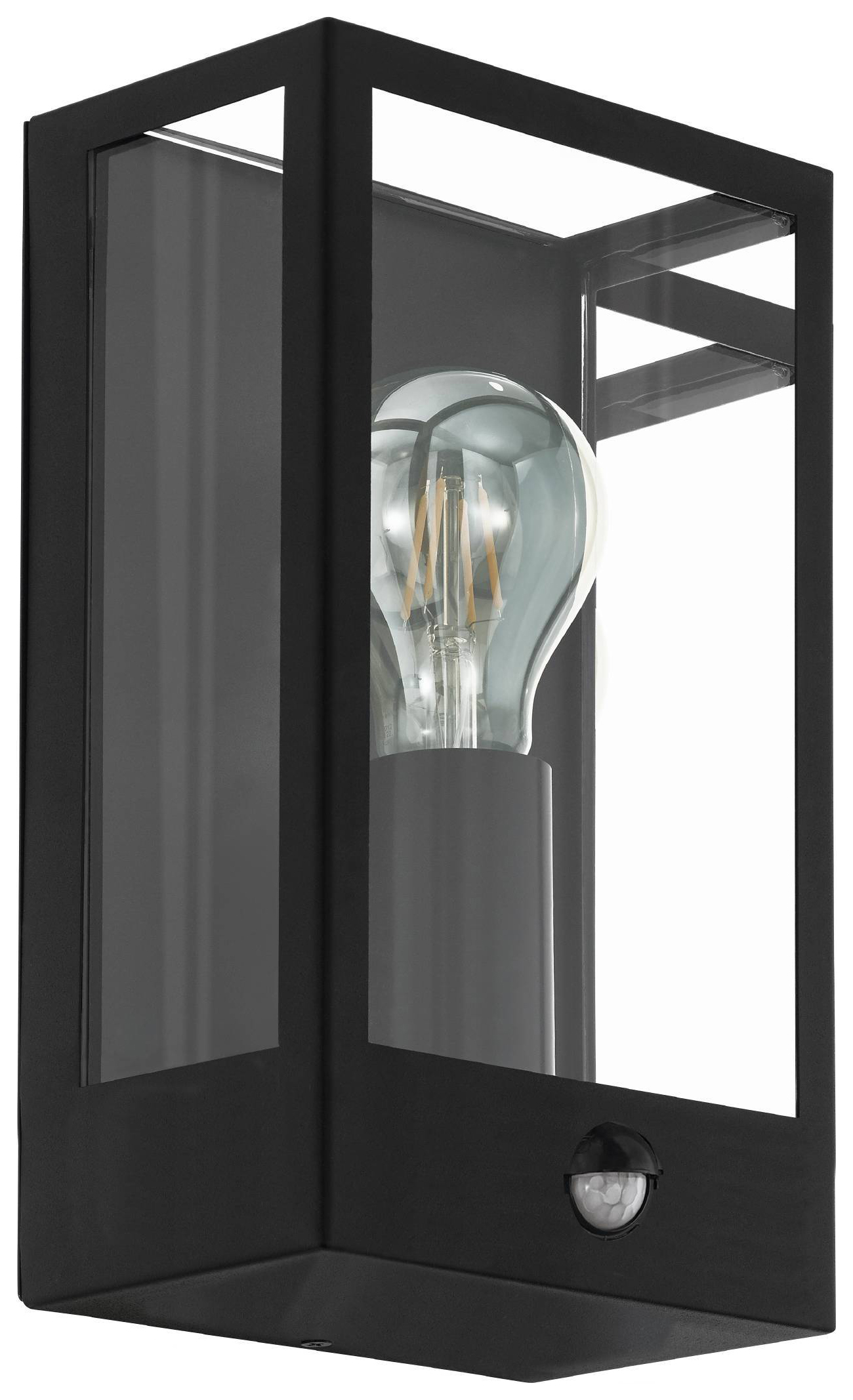 Eglo Alamonte Outdoor Wall Light with Sensor - Black