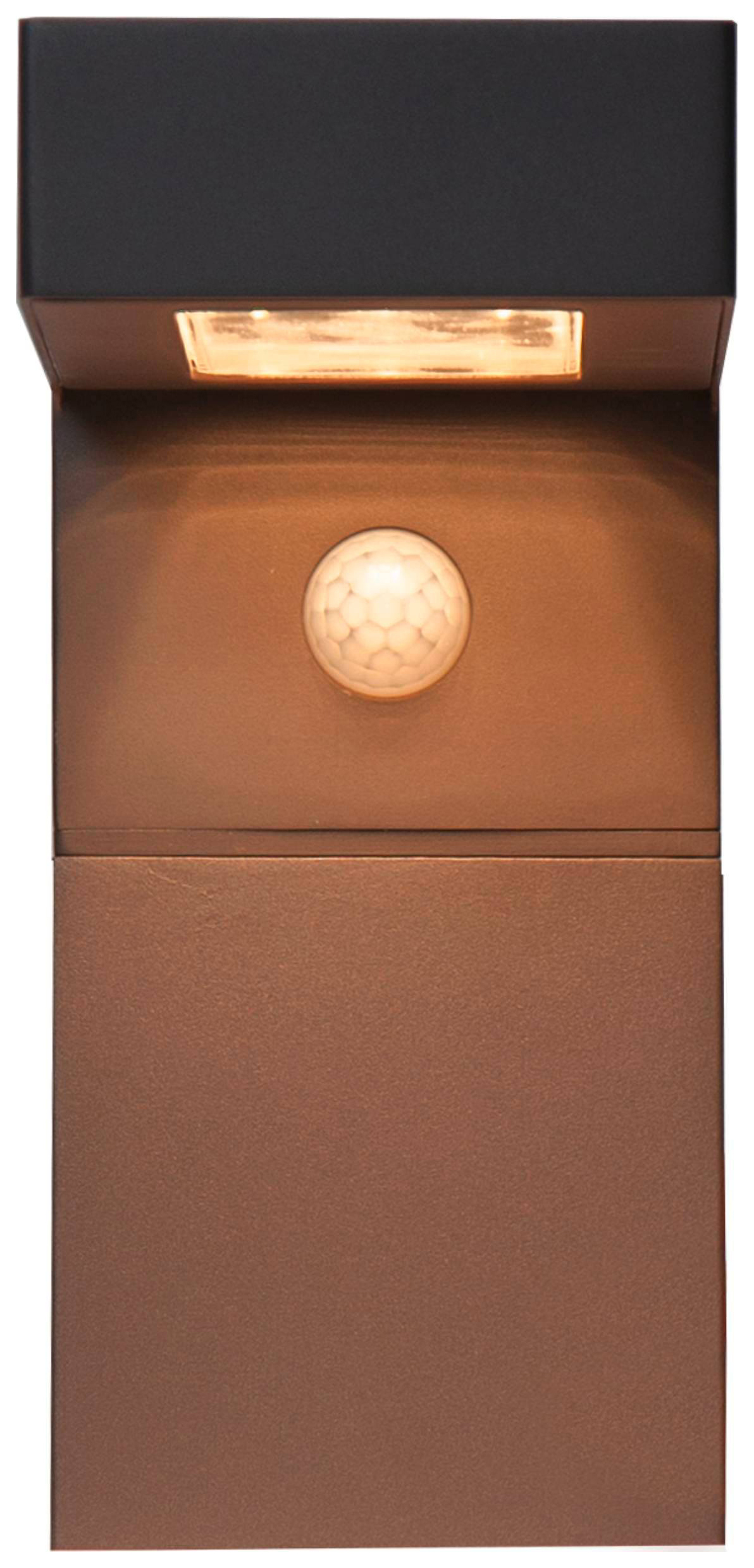 Image of Eglo Baracconi Outdoor Solar Wall Light with Sensor - Black