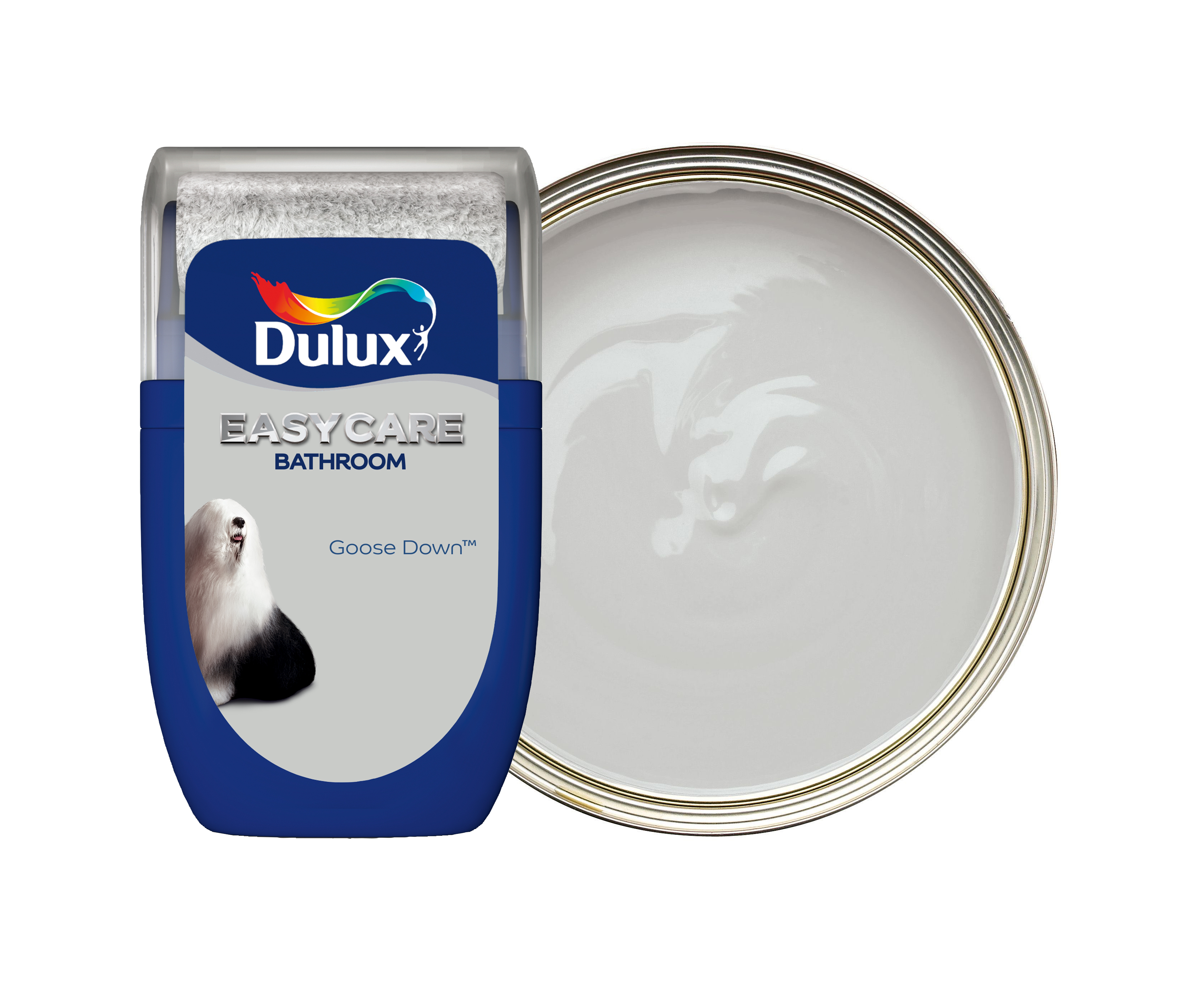 Image of Dulux Easycare Bathroom Soft Sheen Emulsion Paint - Goose Down - 30ml