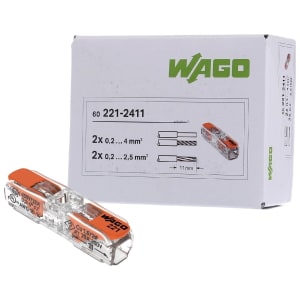 WAGO 221-2411 Inline Connector - Pack of 60