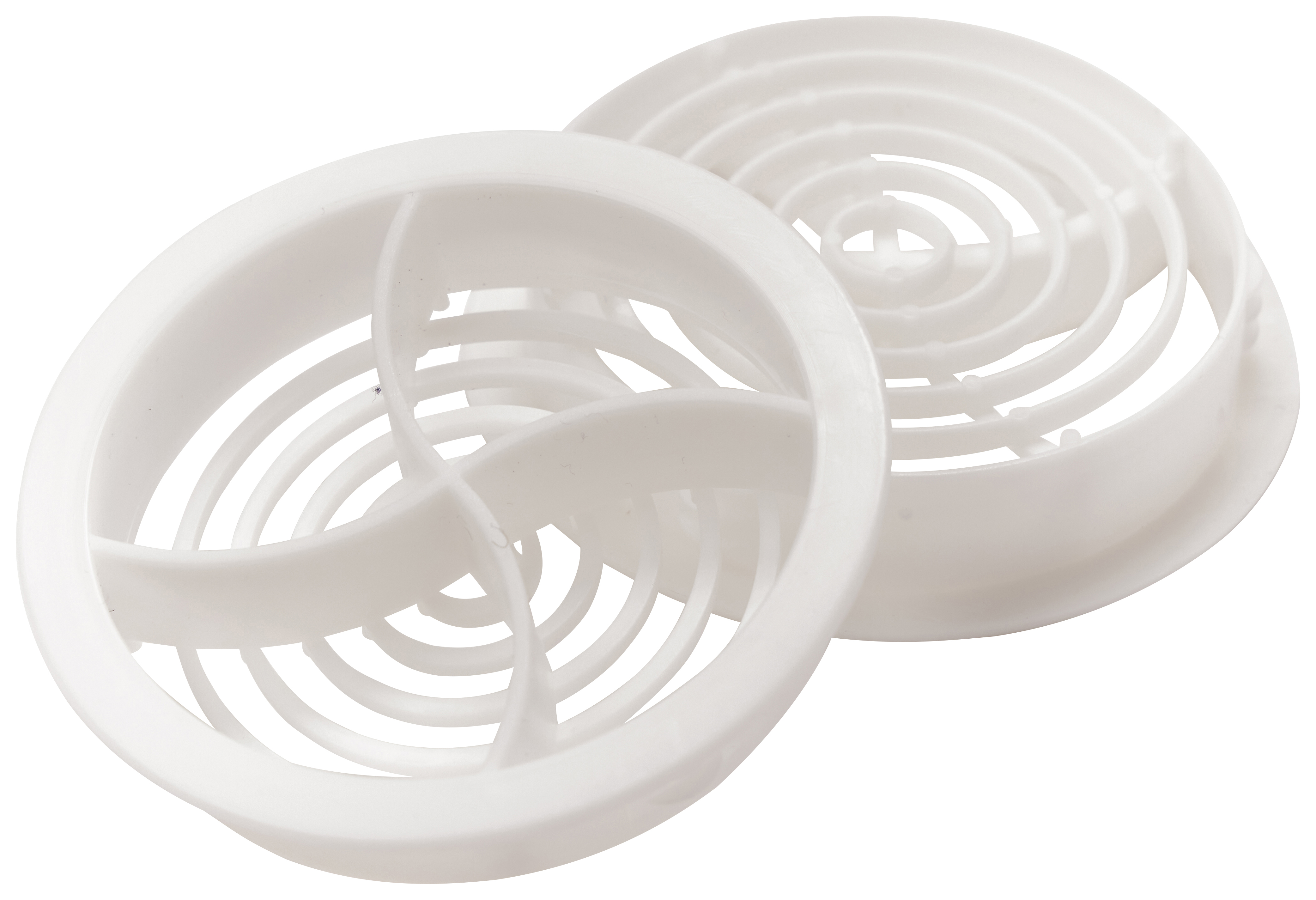 Wickes Round Soffit Vents White - 70mm