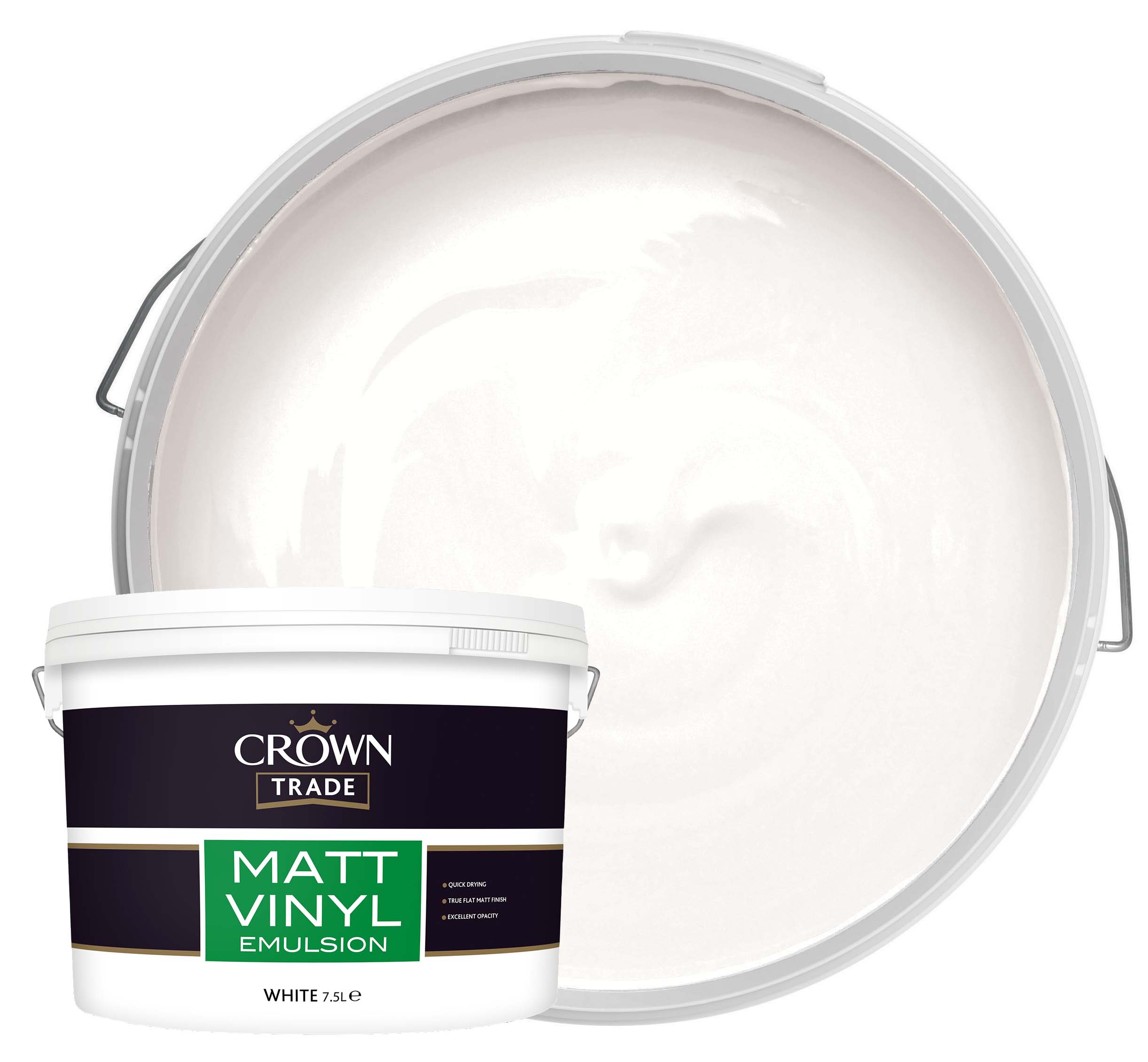 Crown Trade Vinyl Emulsion Paint - White - 7.5L