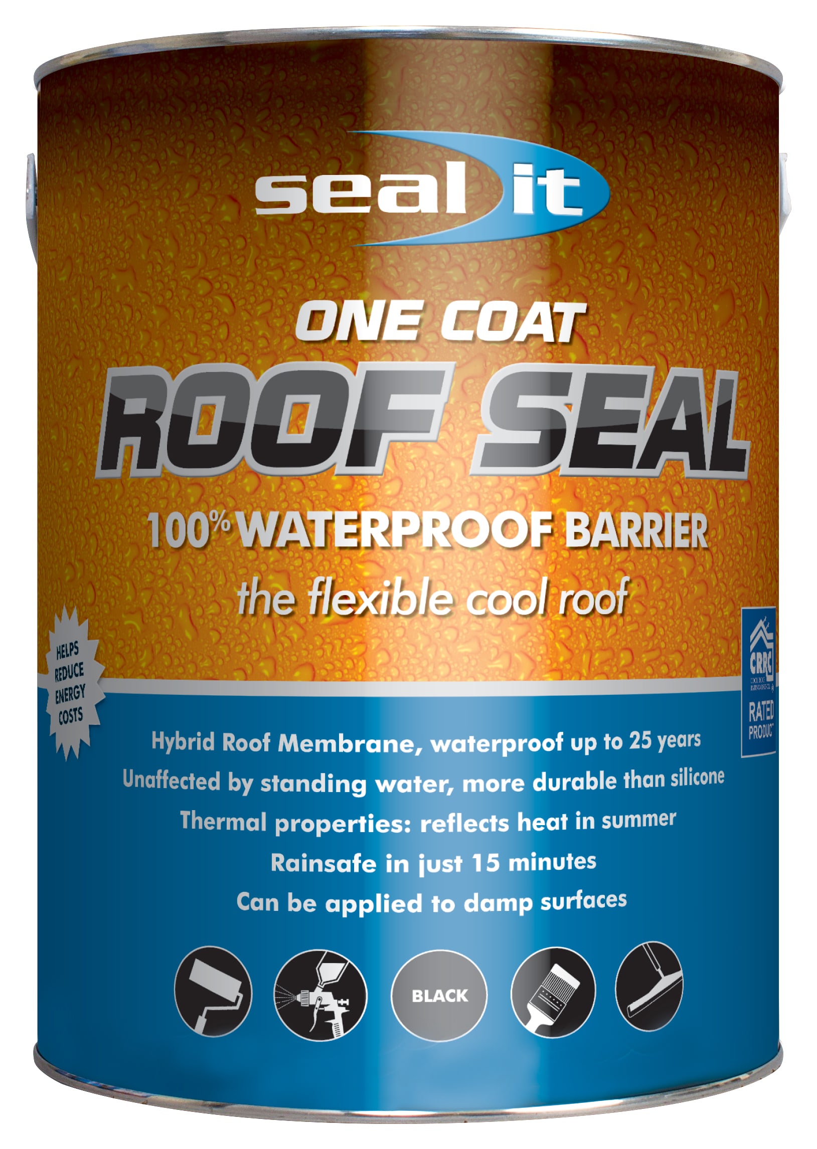 Bond It Seal It Black Roof Seal Liquid Membrane 5L Wickes.co.uk
