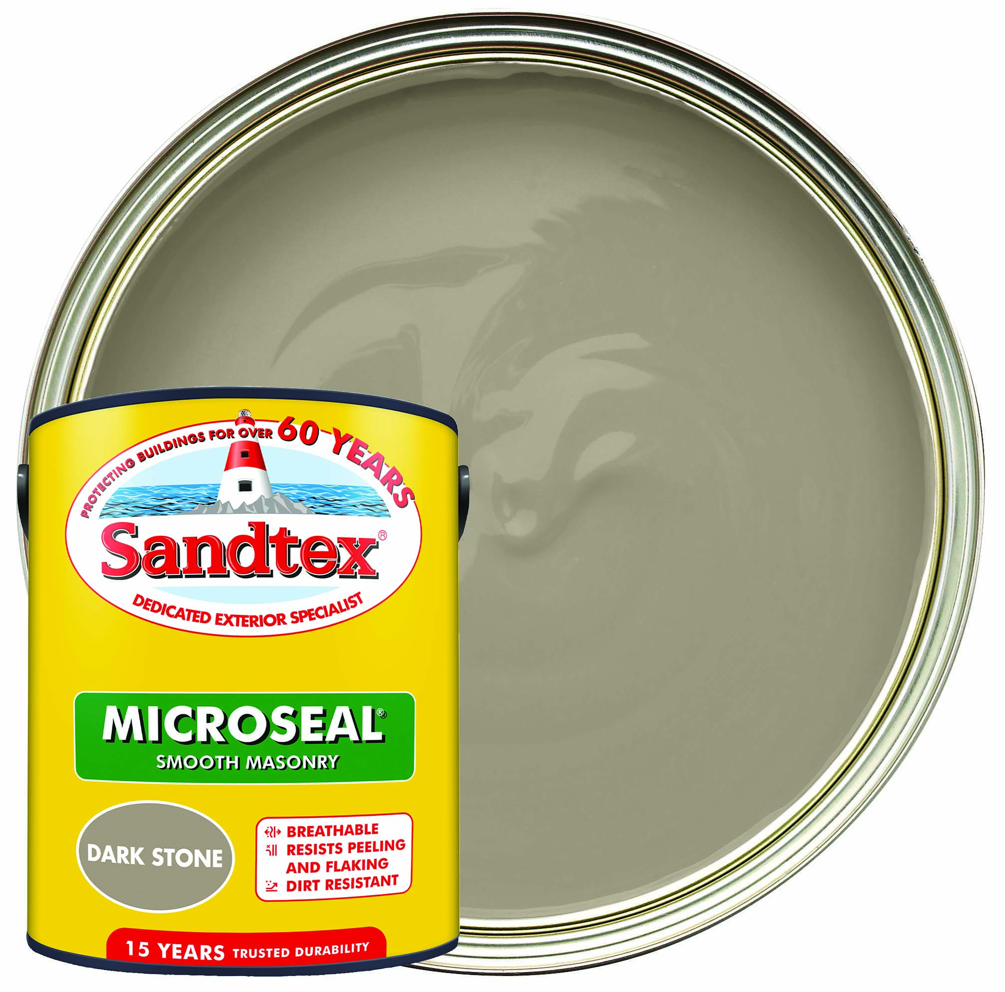 Sandtex Ultra Smooth Masonry Paint - Dark Stone - 5L