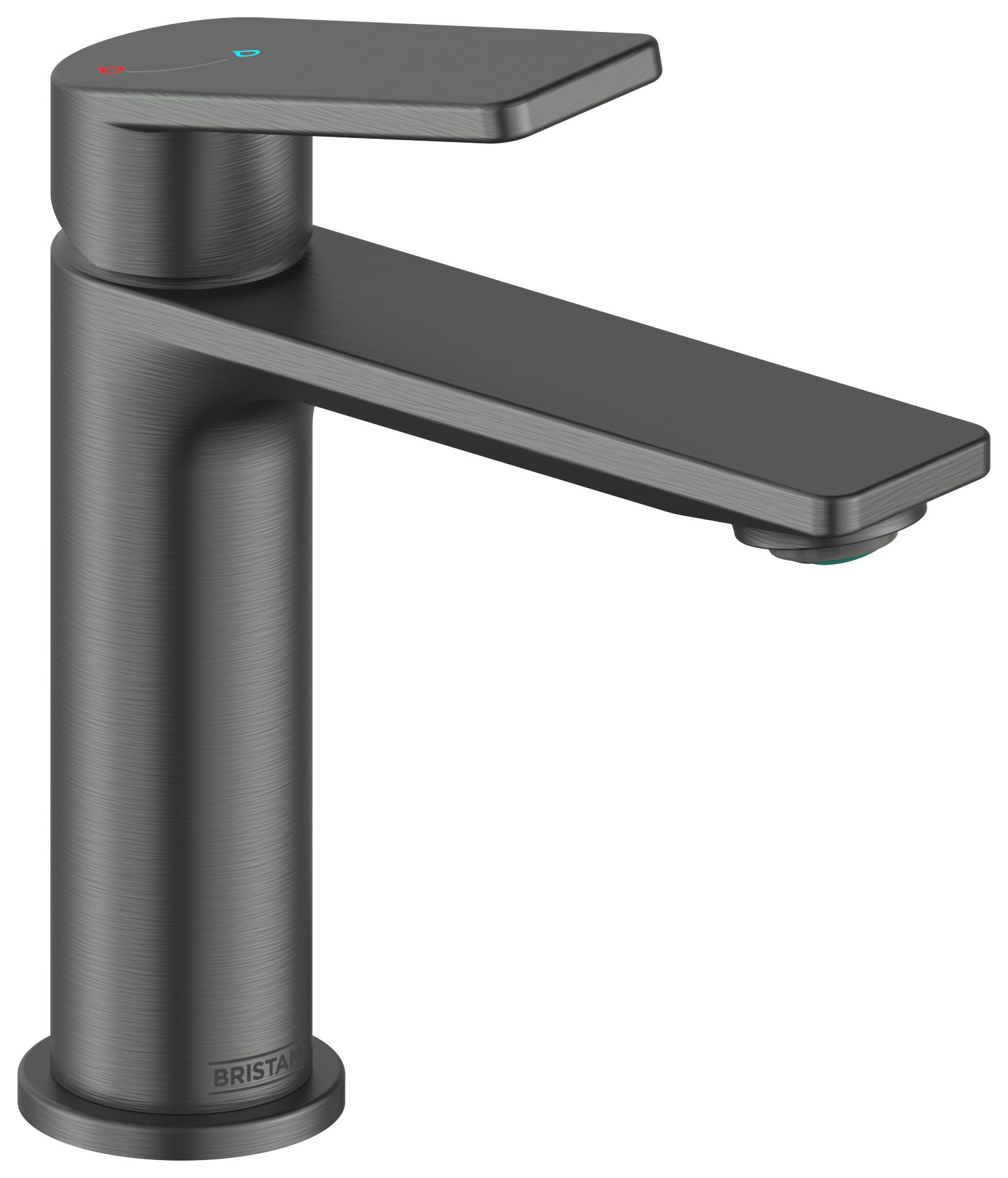 Bristan Frammento Eco Start Basin Mixer with Clicker Waste - Brushed Anthracite