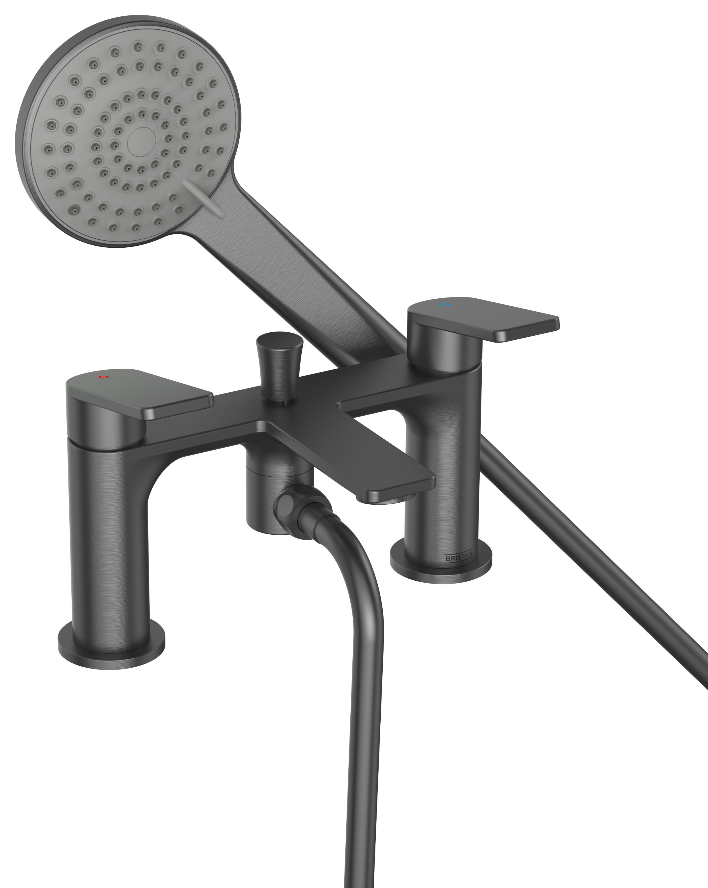 Image of Bristan Frammento Bath Shower Mixer Tap - Gun Metal Grey