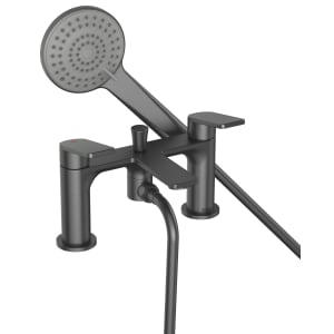 Image of Bristan Frammento Bath Shower Mixer Tap - Gun Metal Grey