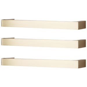 Image of Towelrads Elcot Brushed Brass Dry Electric Towel Bars - 630mm