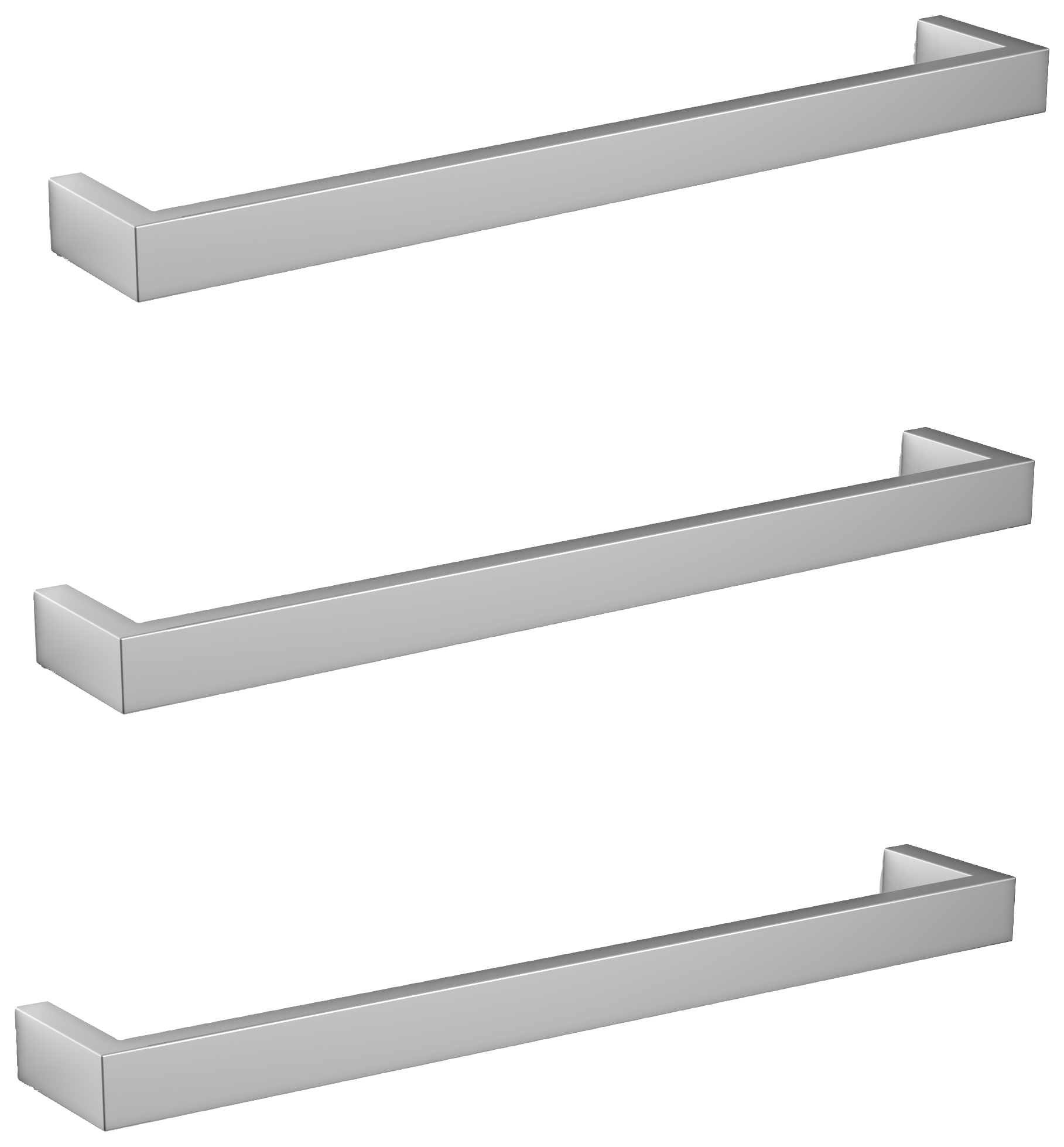 Image of Towelrads Elcot Brushed Stainless Dry Electric Towel Bars - 630mm