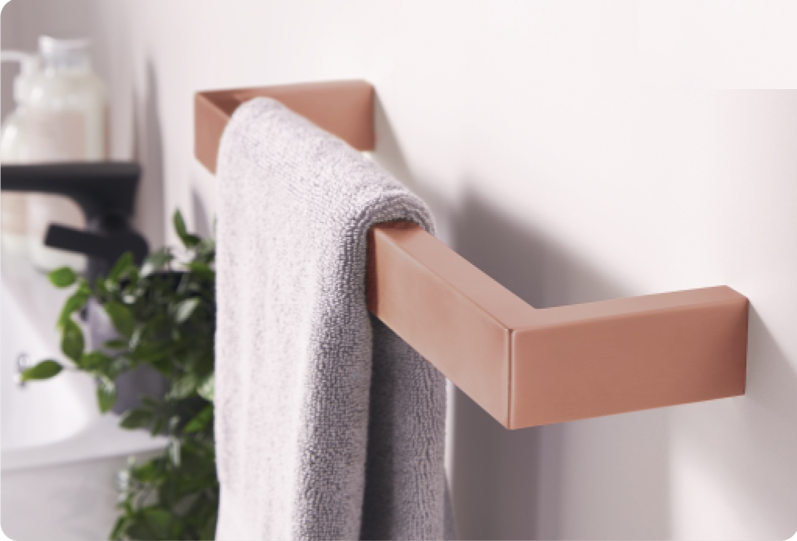 Image of Towelrads Elcot Rose Gold Dry Electric Towel Bars - 450mm
