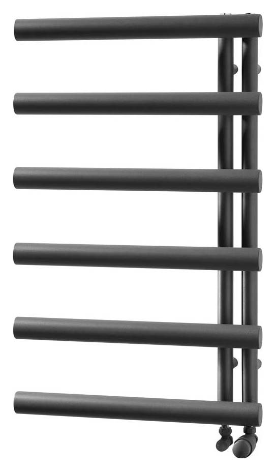 Image of Towelrads Mayfair Matt Black Towel Radiator - 795 x 500mm