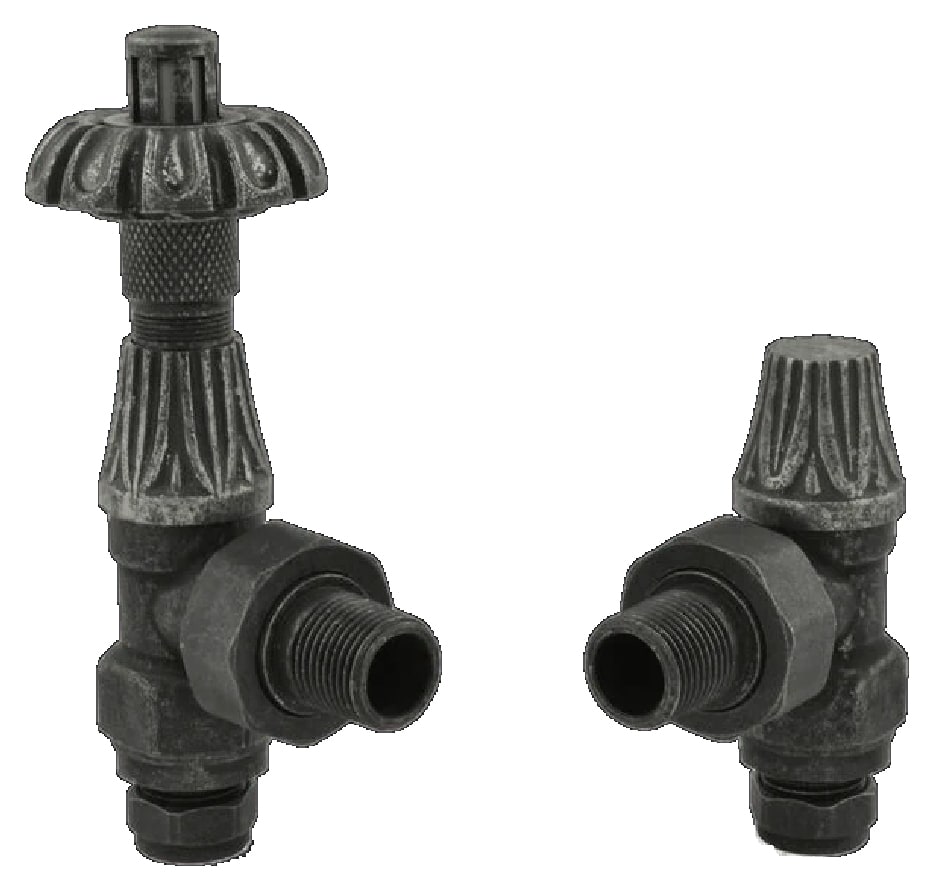 Towelrads Westminster Pewter Angled Thermostatic Radiator Valve &