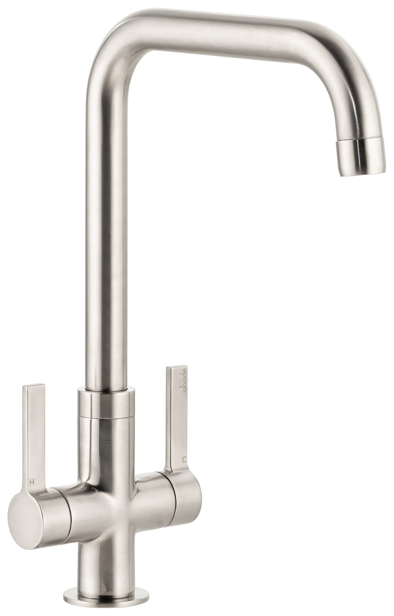 Image of Abode Pico Quad Dual Lever Monobloc Tap - Brushed Nickel