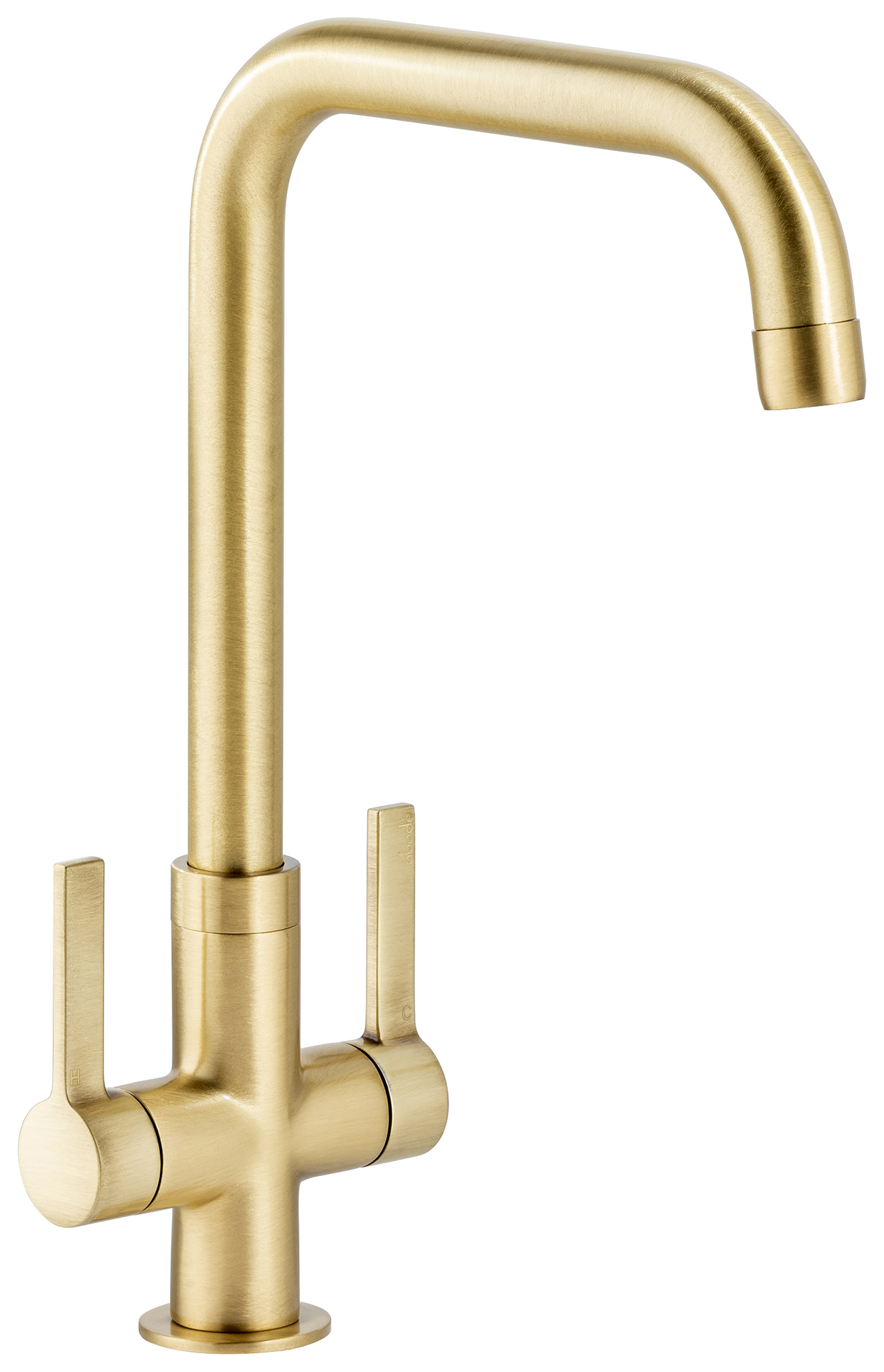 Image of Abode Pico Quad Dual Lever Monobloc Tap - Brushed Brass