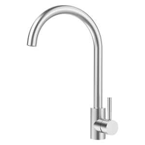 Wickes Perugia Single Lever Stainless Steel Tap - Brushed Stainless Steel
