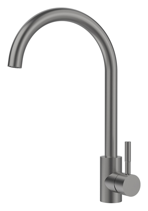Image of Wickes Perugia Single Lever Stainless Steel Tap - Grey