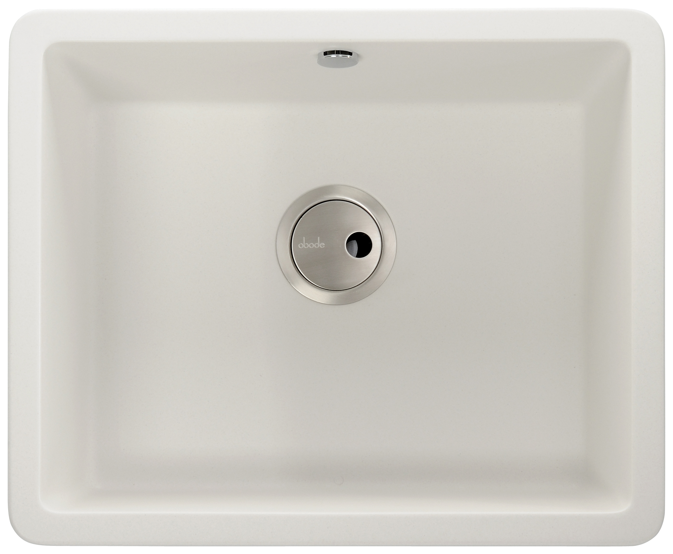 Abode Matrix Square 1 Bowl Under Mount Granite Kitchen Sink - White