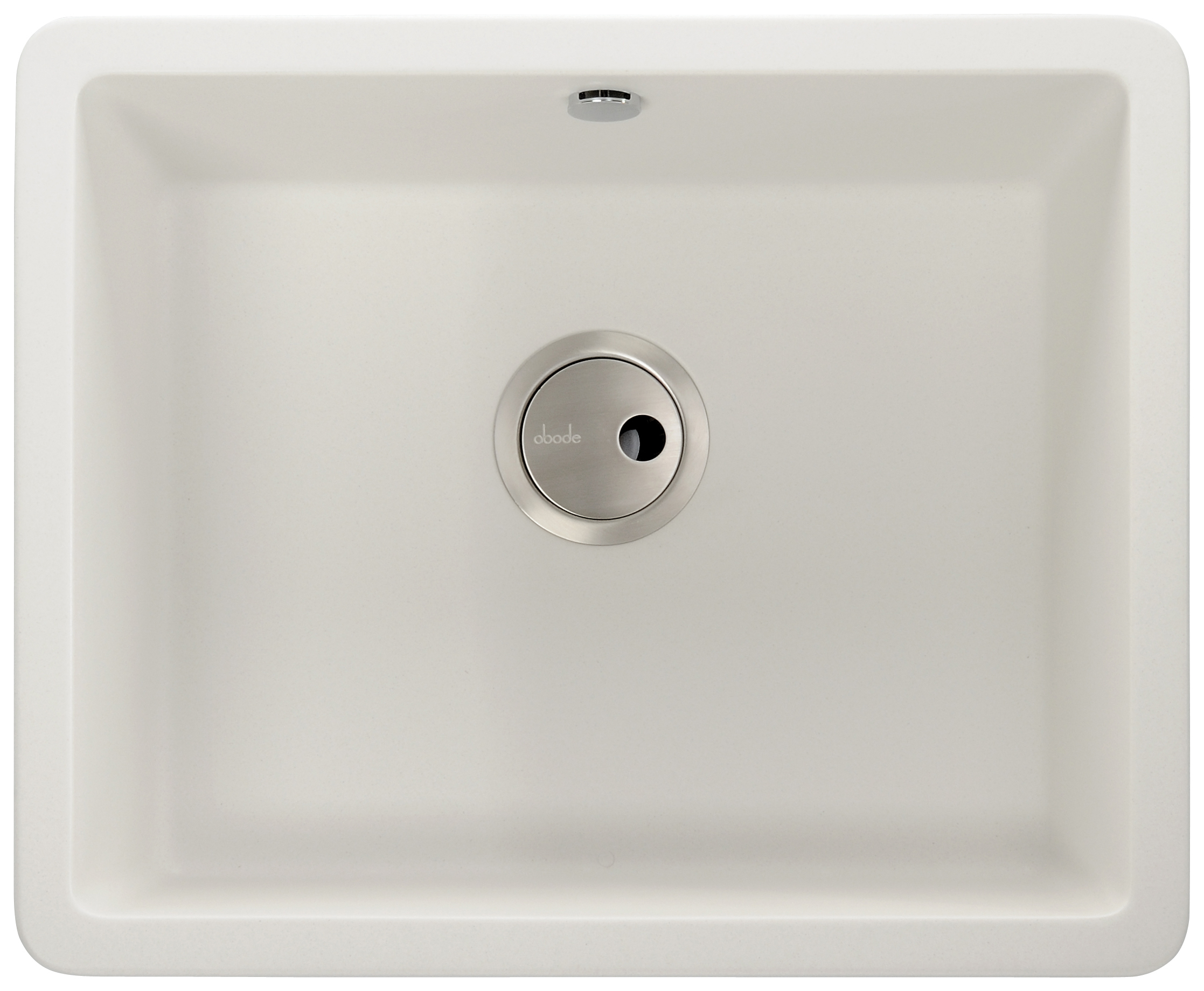 Abode Matrix Square 1 Bowl Under Mount Granite Kitchen Sink - White