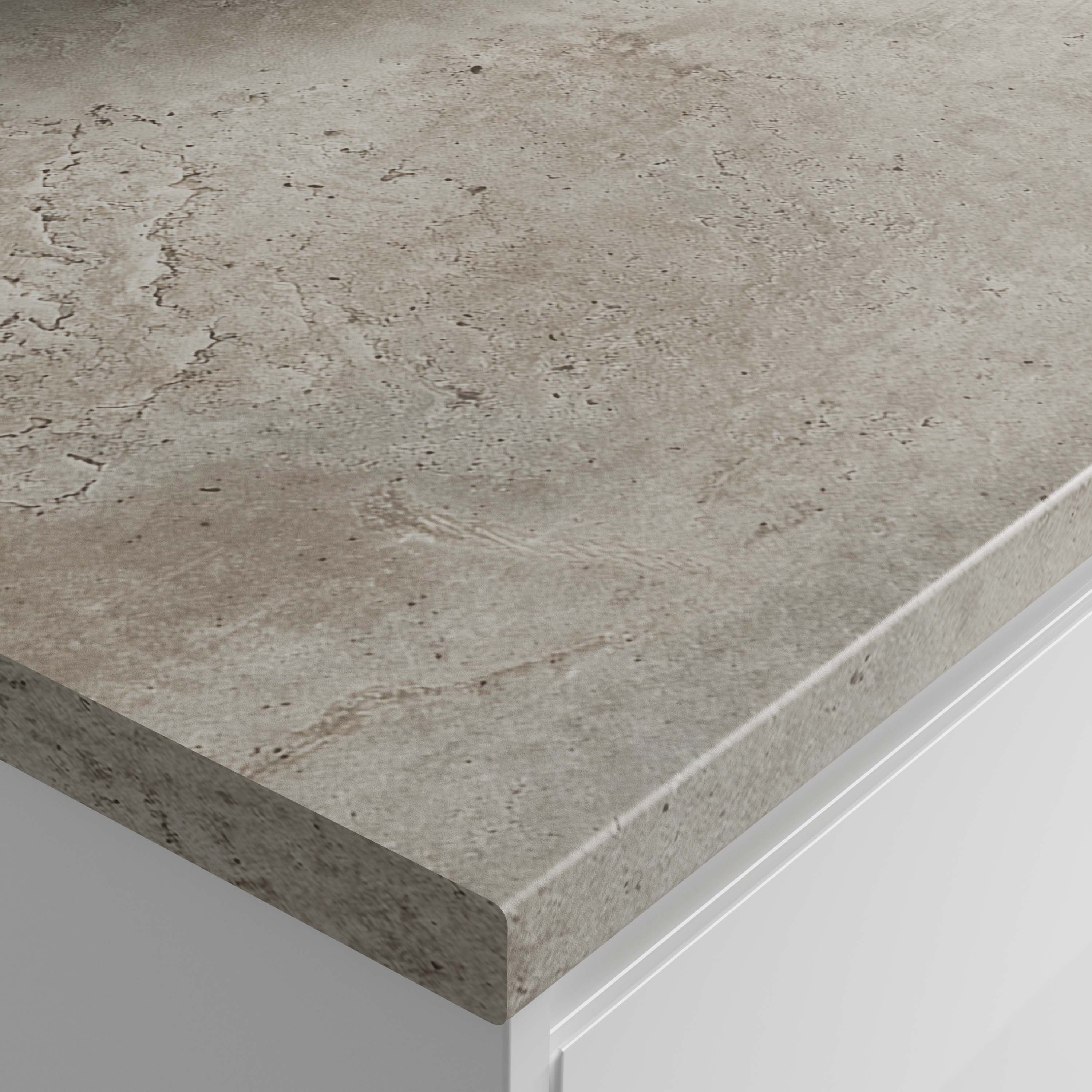 Image of Wickes Modern Cement Effect Laminate Breakfast Bar 38x900x3000mm