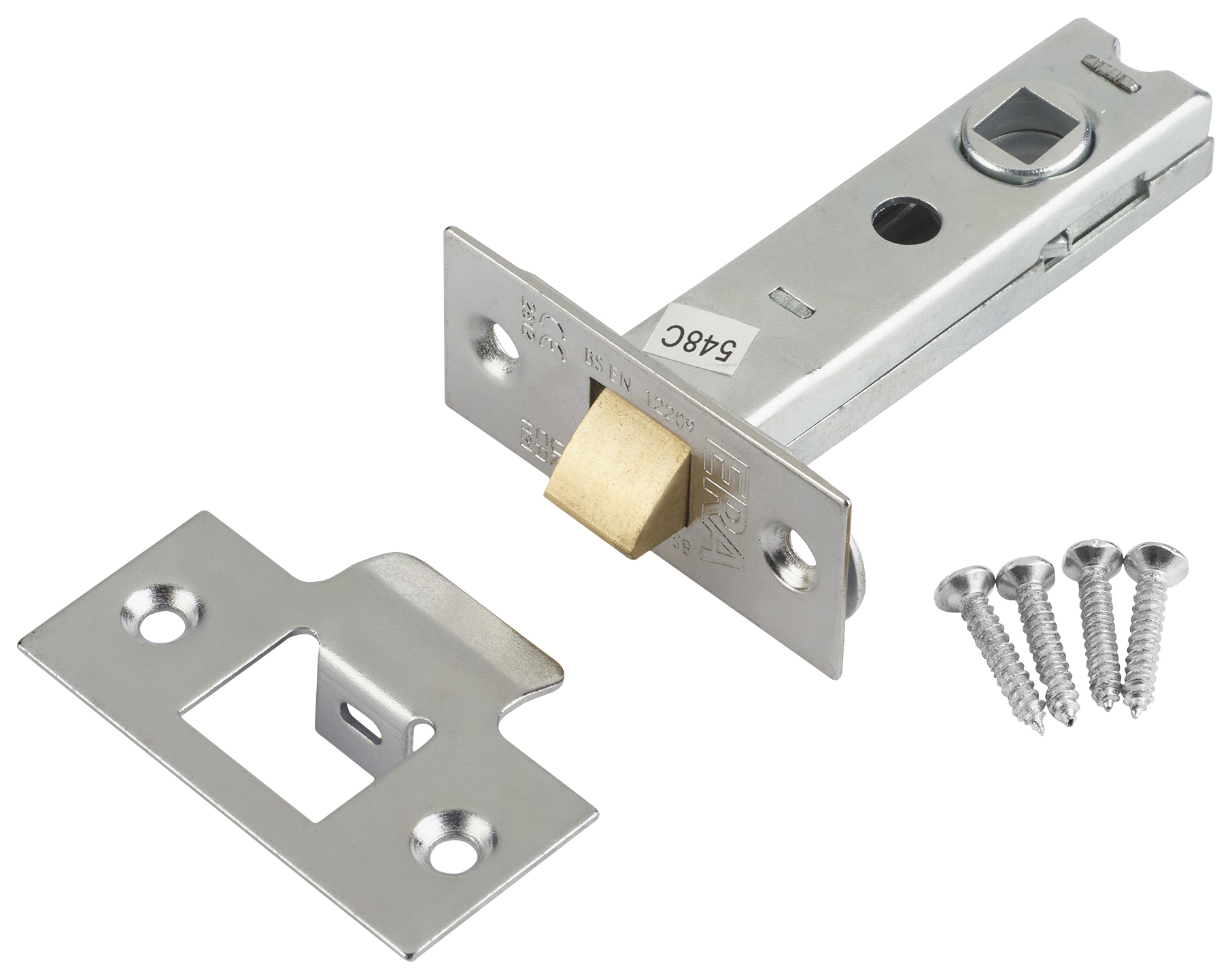 ERA CE Bolt Through Satin Nickel Tubular Door Latch - 76mm