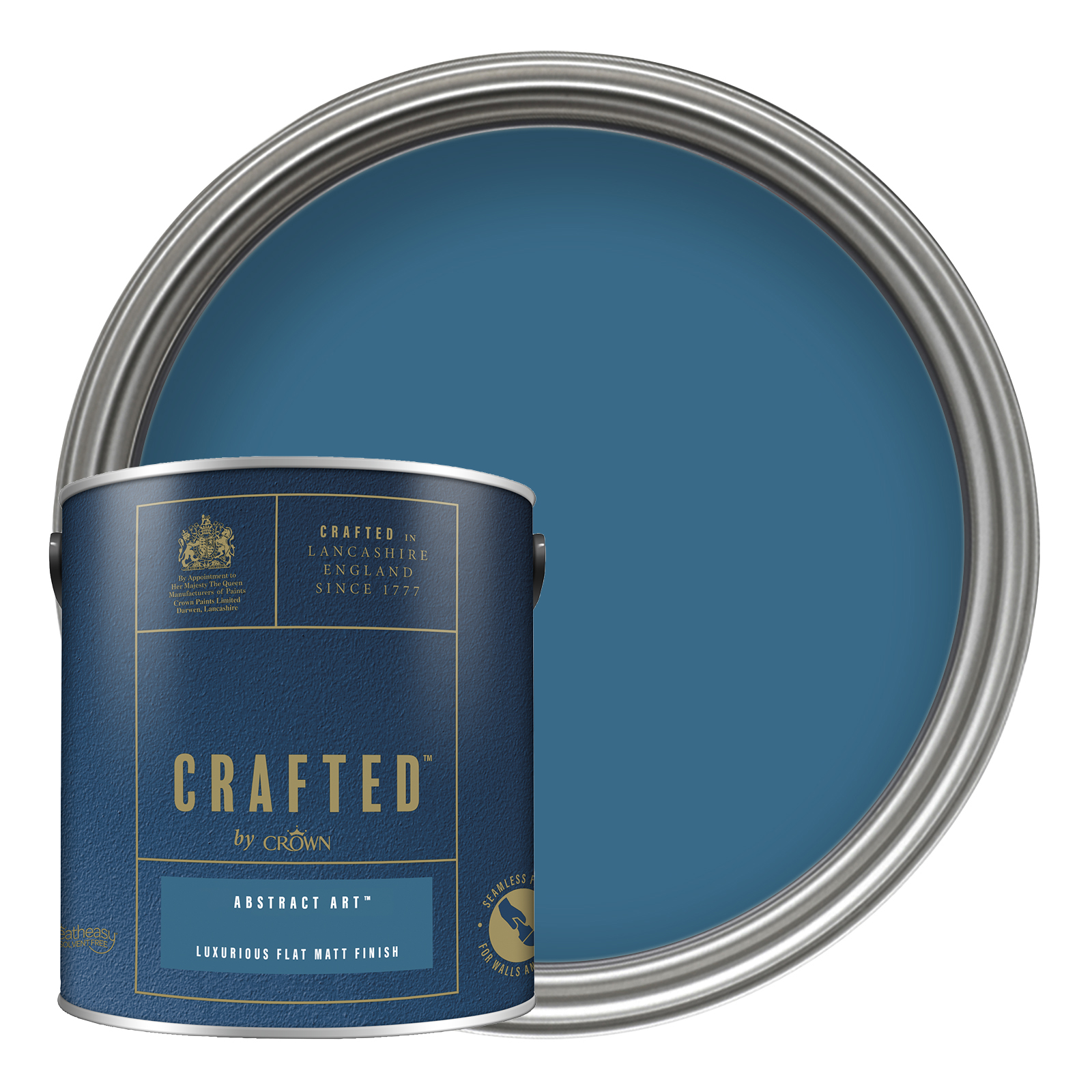 Crafted by Crown Flat Matt Emulsion Interior Paint - Abstract Art - 2.5L