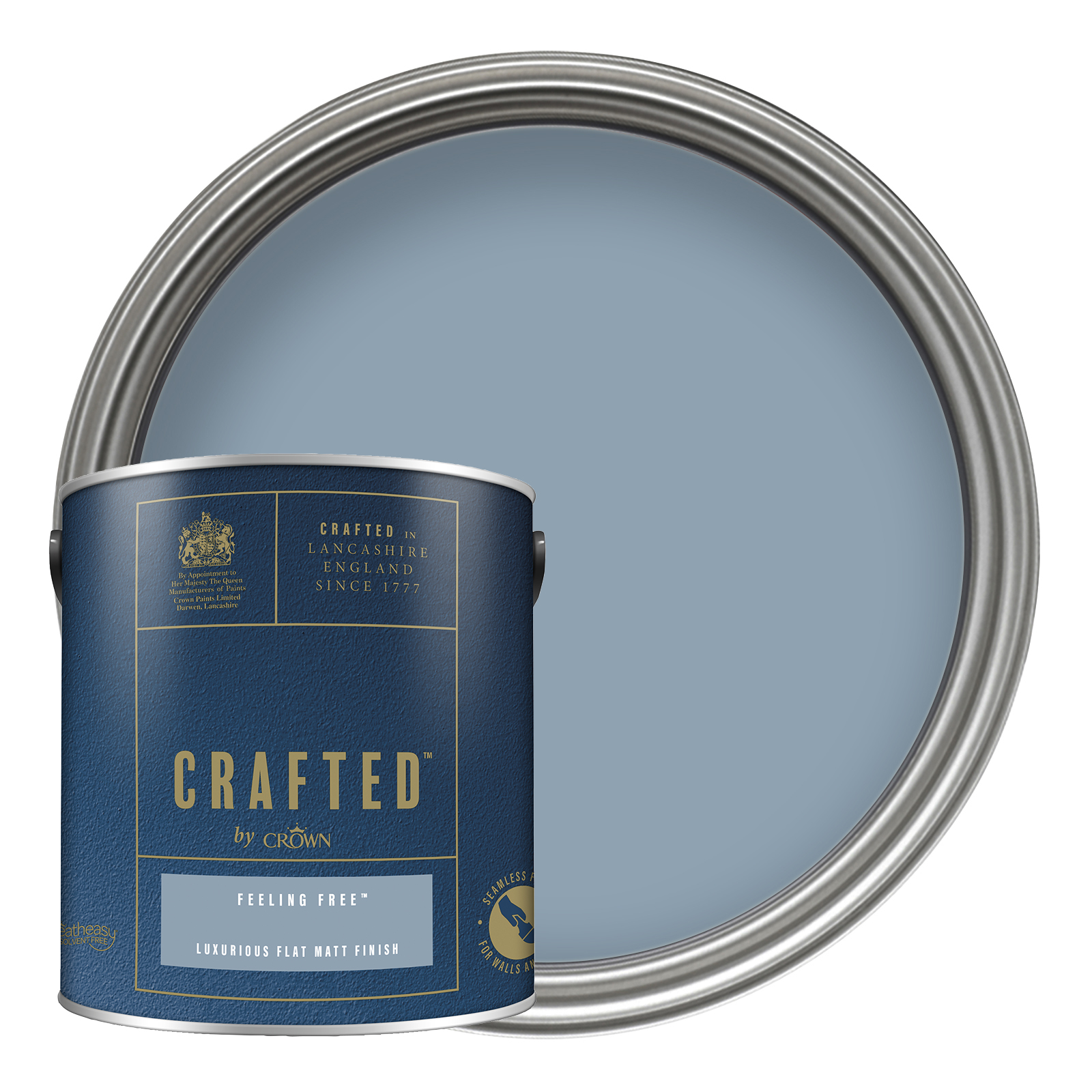 Crafted by Crown Flat Matt Emulsion Interior Paint - Feeling Free - 2.5L