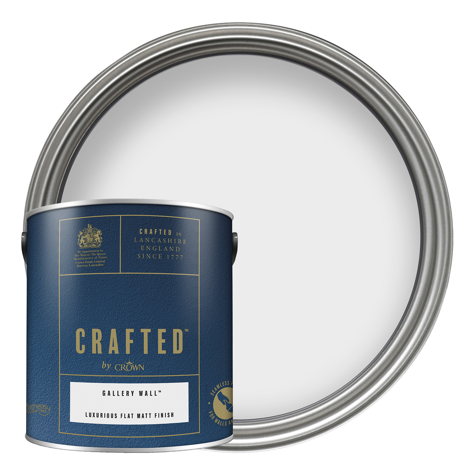CRAFTED By Crown Flat Matt Emulsion Interior Paint - Gallery Wall - 2.5L