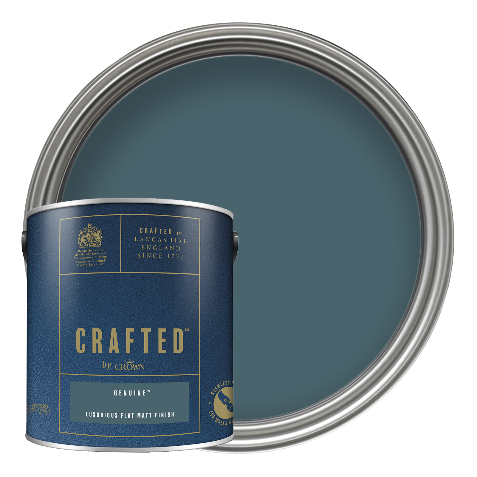 Crafted by Crown Flat Matt Emulsion Interior Paint - Genuine - 2.5L