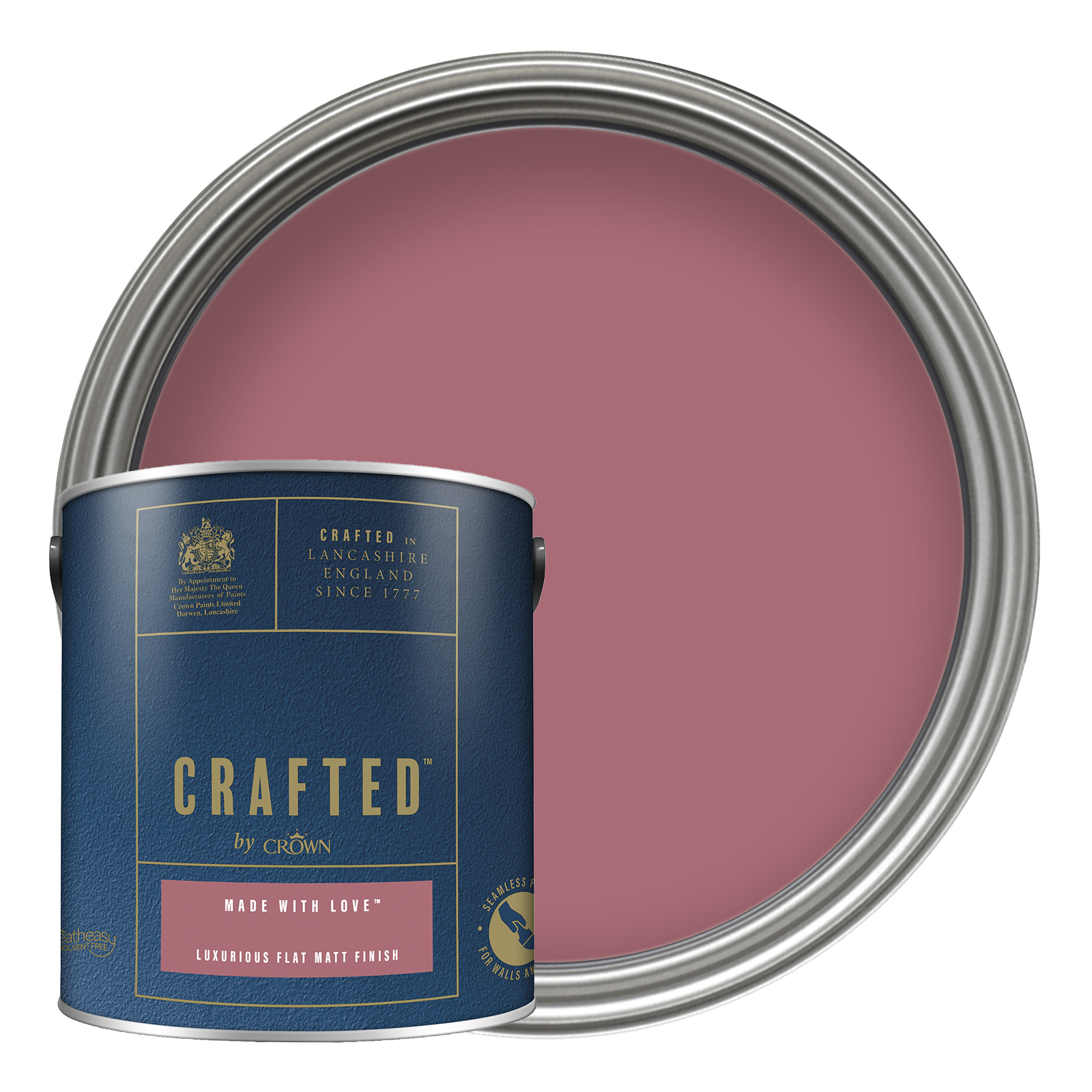 Crafted by Crown Flat Matt Emulsion Interior Paint - Made With Love - 2.5L