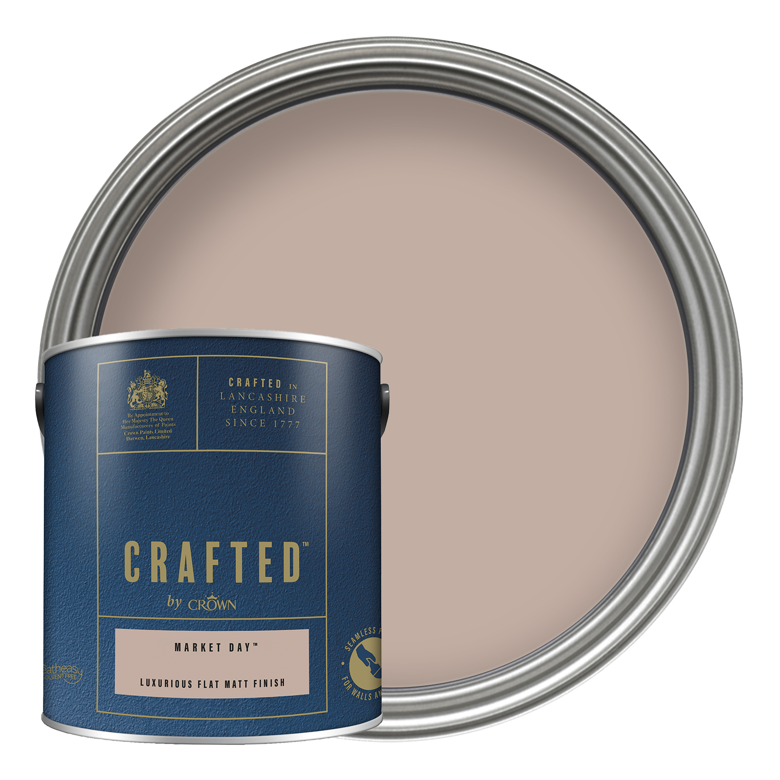 Crafted by Crown Flat Matt Emulsion Interior Paint - Market Day - 2.5L