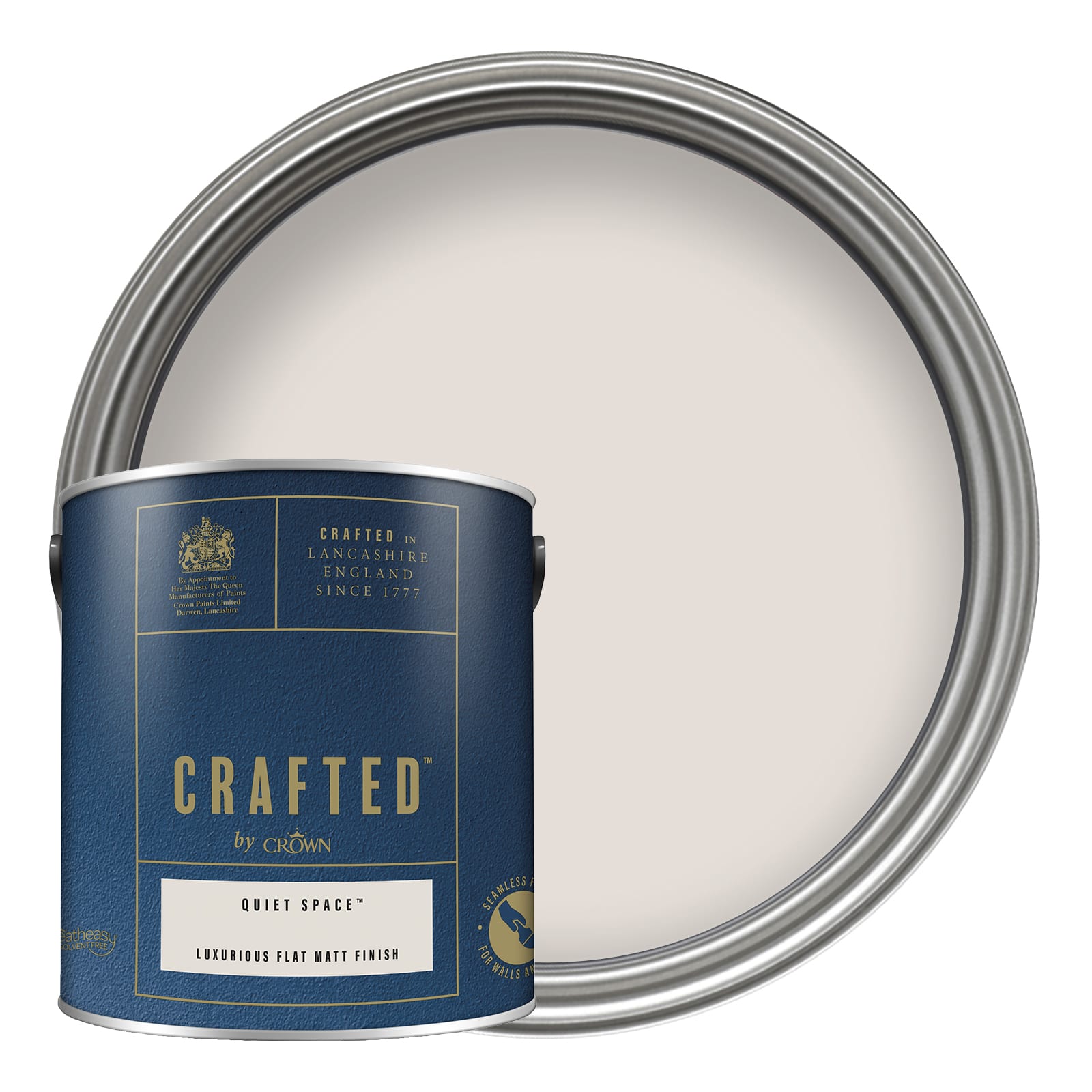CRAFTED™ by Crown Flat Matt Emulsion Interior Paint - Quiet Space - 2.5L