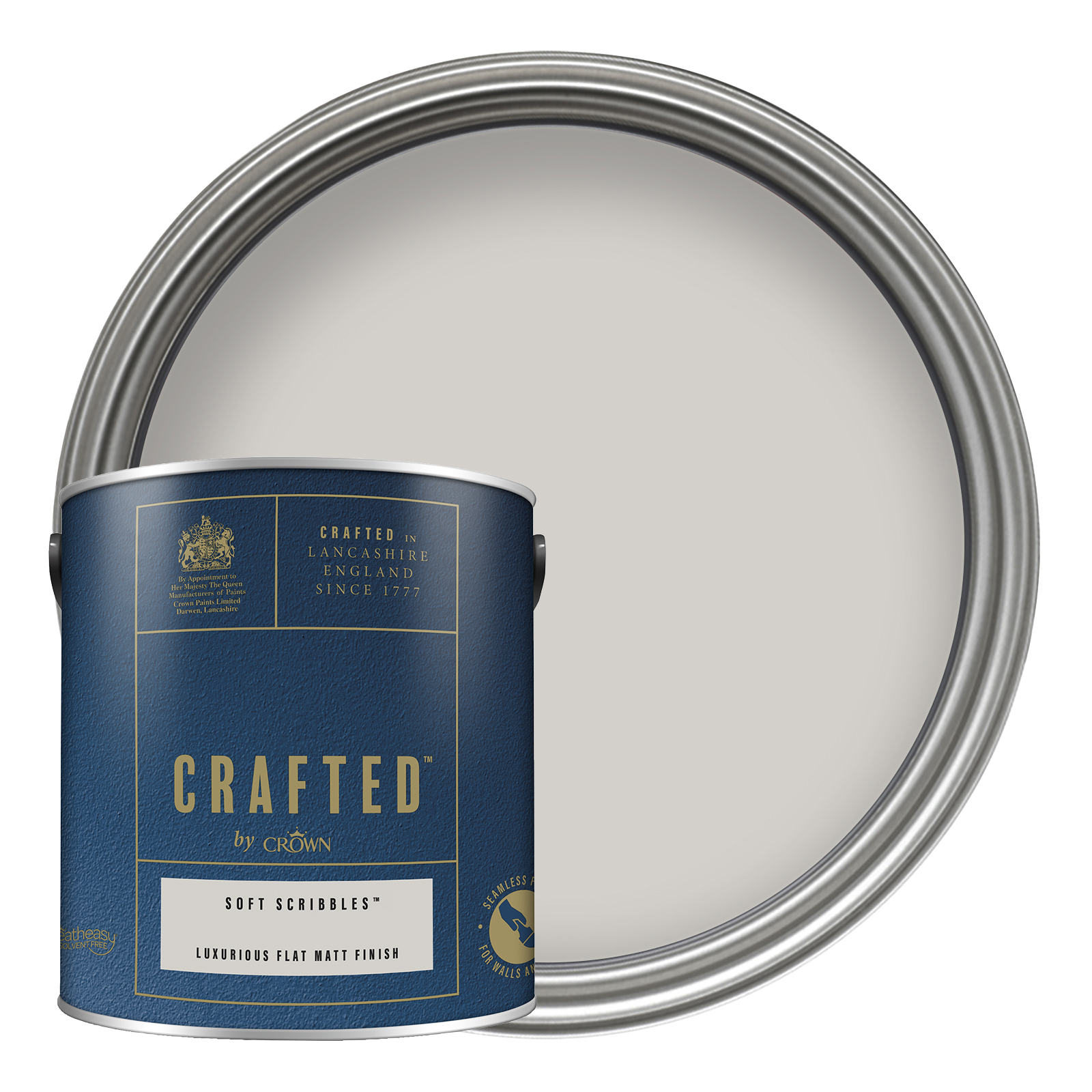 Crafted by Crown Flat Matt Emulsion Interior Paint - Soft Scribbles - 2.5L