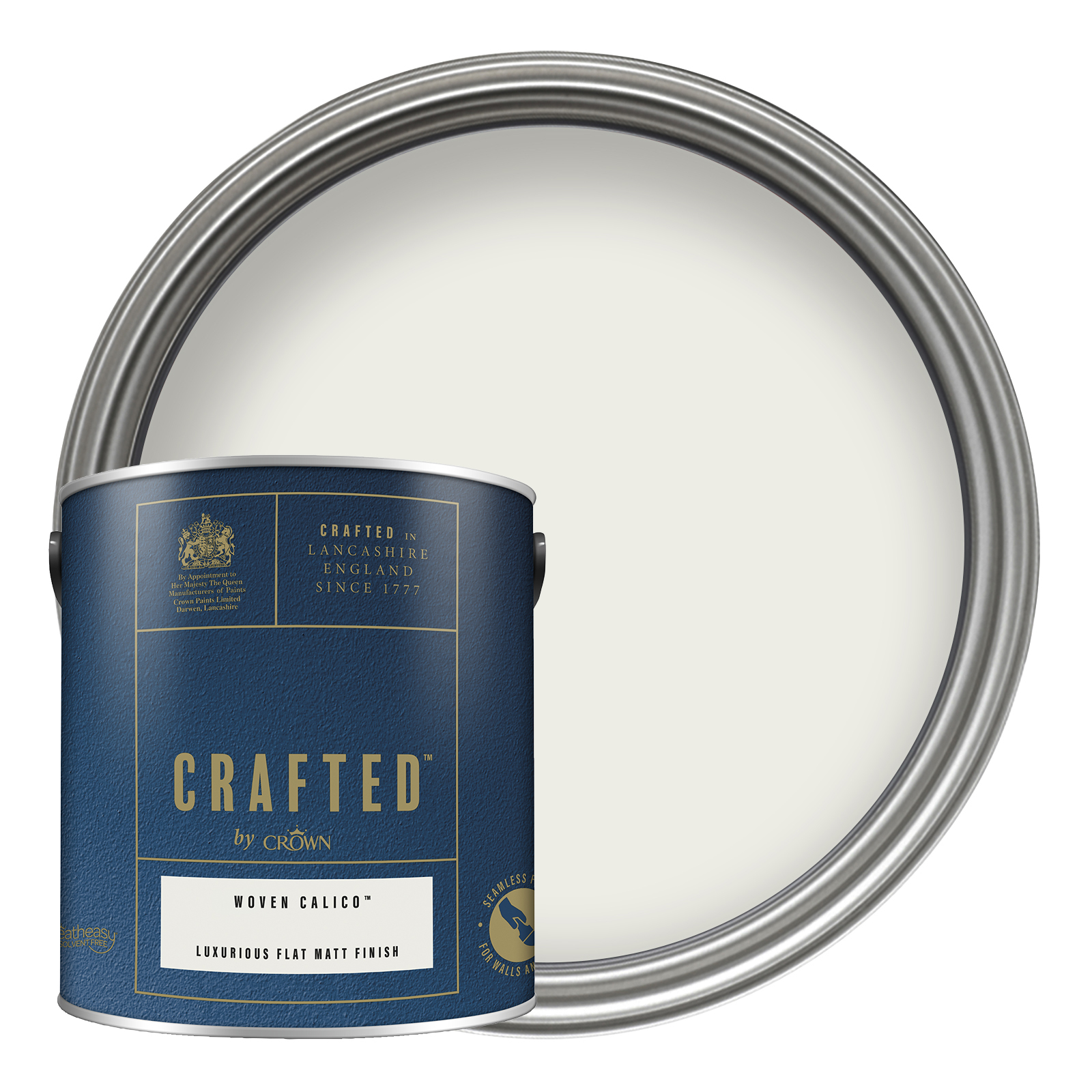 Crafted by Crown Flat Matt Emulsion Interior Paint - Woven Calico - 2.5L