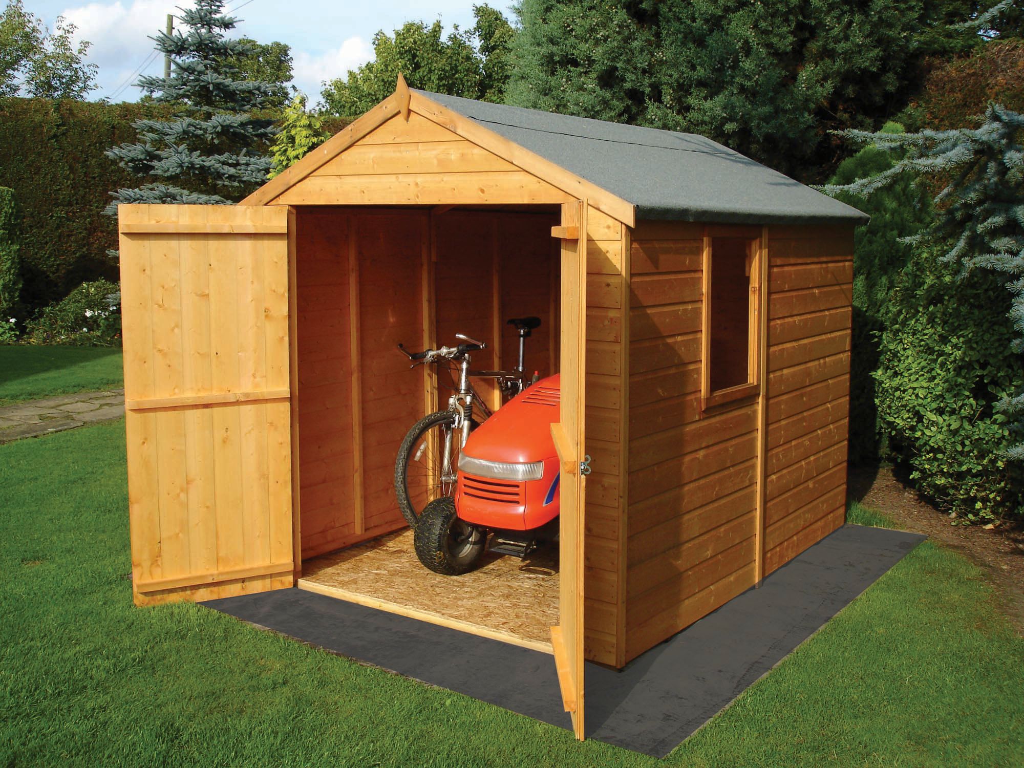Shire Warwick Apex Tongue & Groove Double Door Shed - 8 x 6ft