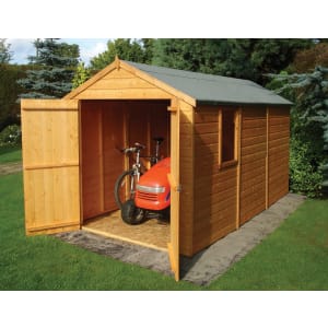 Shire Apex Tongue & Groove Double Door Shed - 12 x 6ft