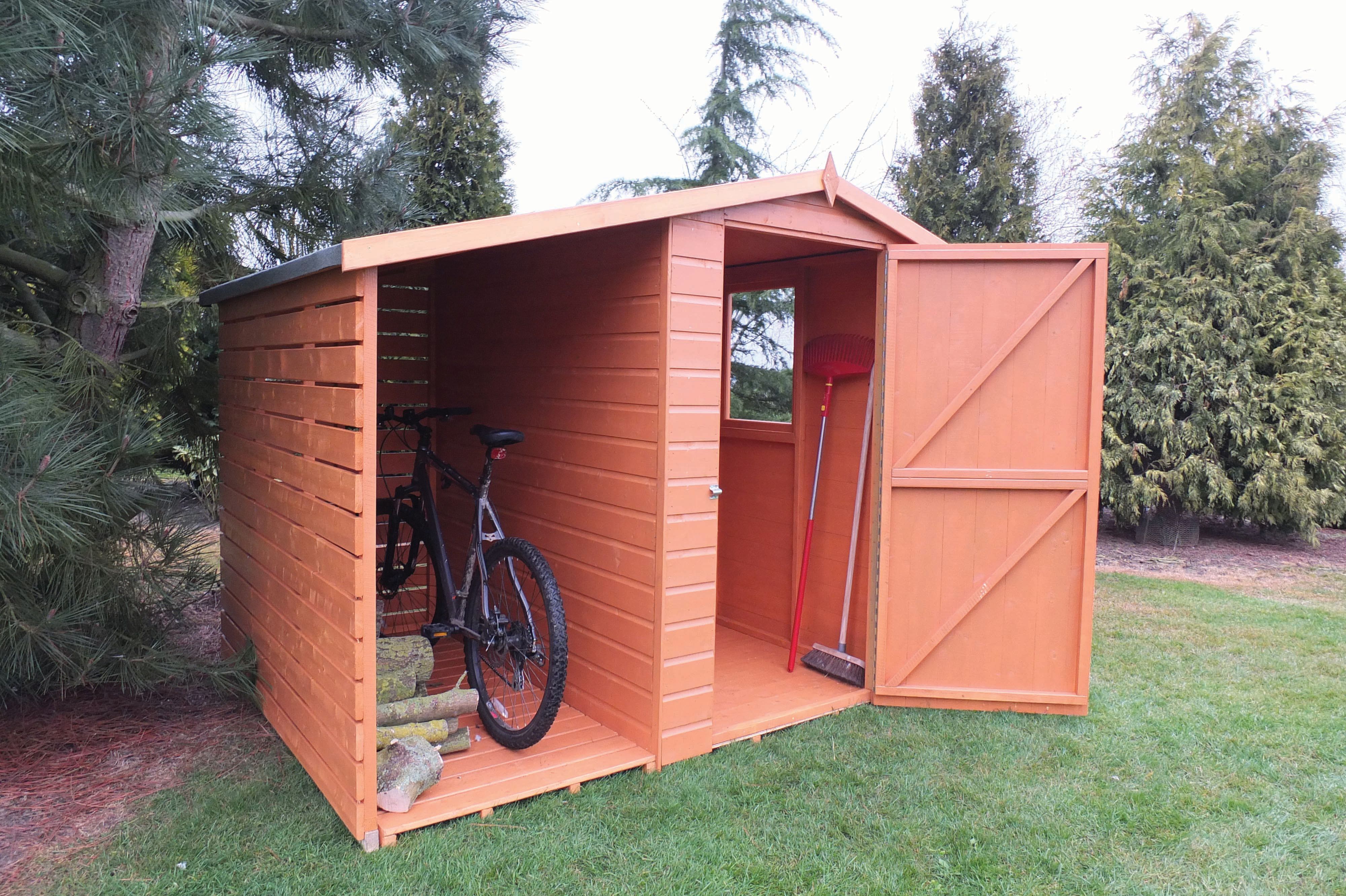 Shire Apex Tongue & Groove Shed with Side Storage - 7 x 6ft